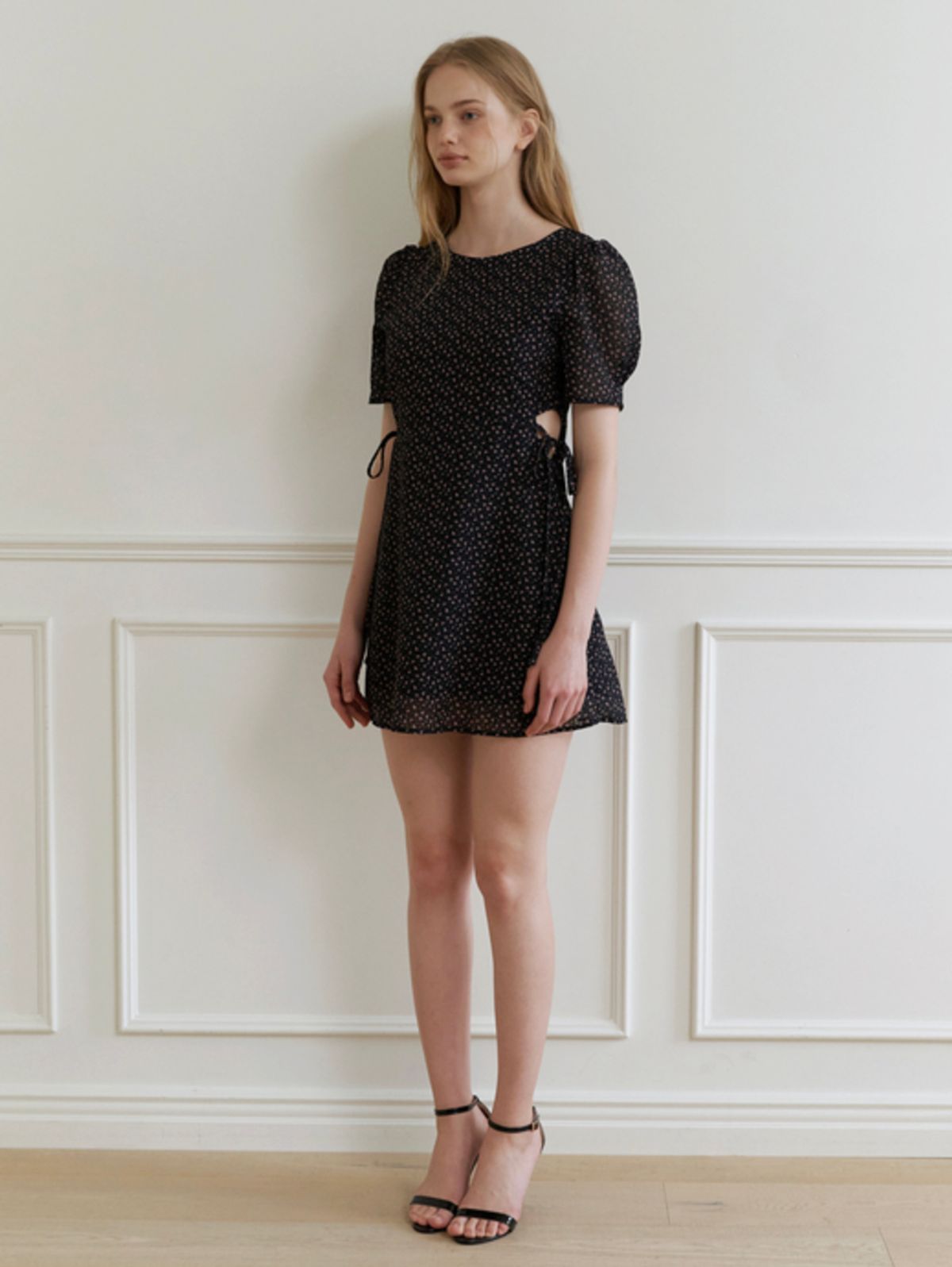 카인더베이비(KINDABABY) Breeze ribbon mini dress - black
