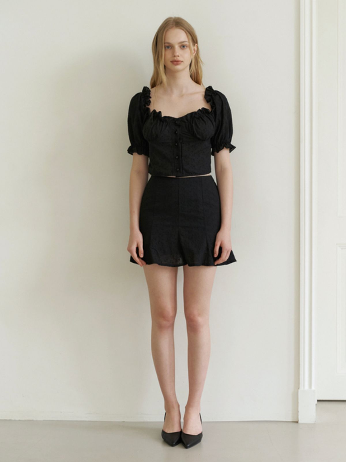 카인더베이비(KINDABABY) love blossom skirt - black