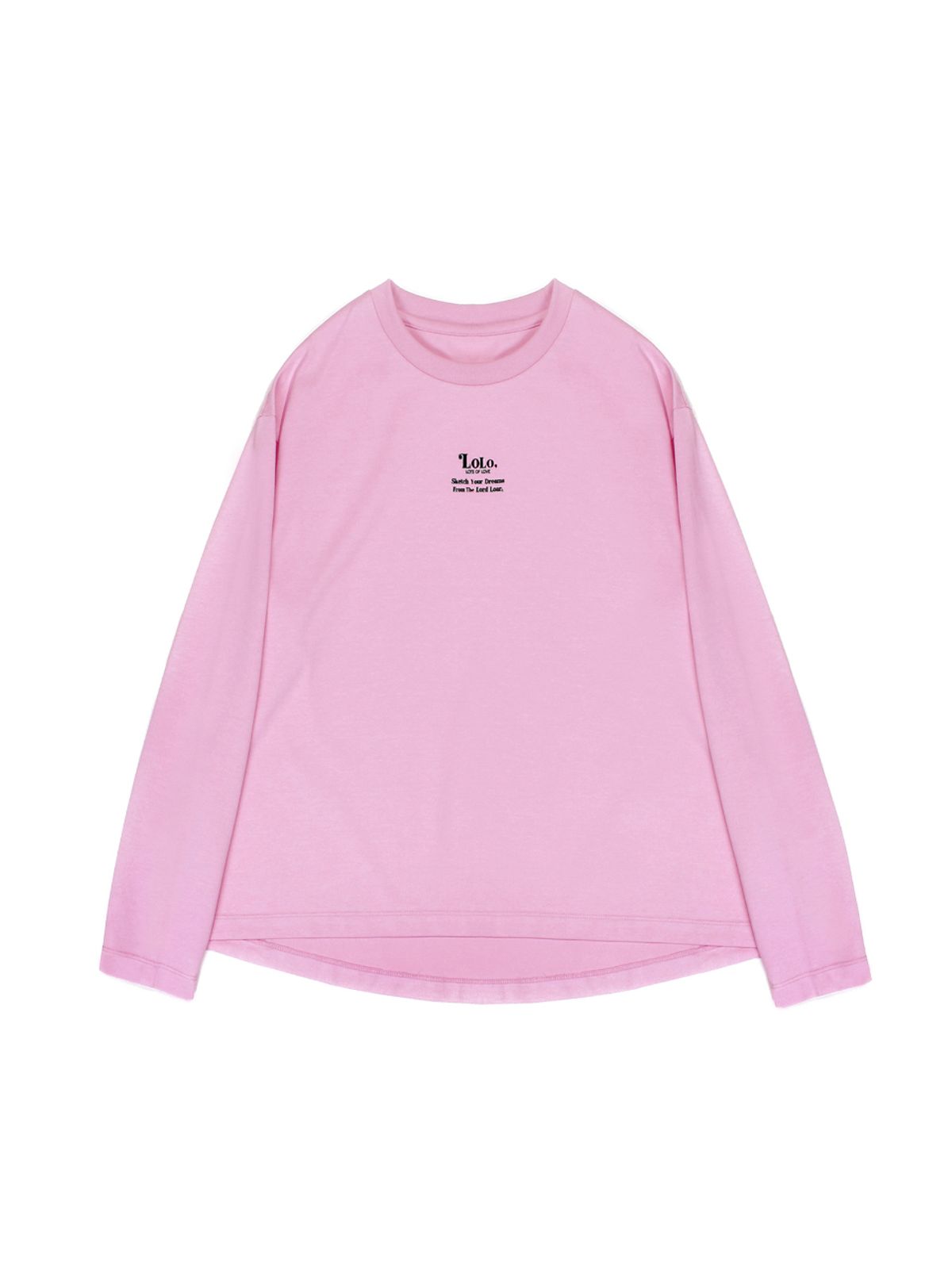 로드로아르(LORDLOAR) 로로 프린팅 베이직 긴팔 티셔츠 PINK