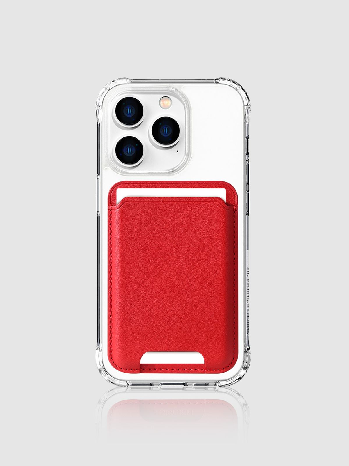 디자인스킨(DESIGNSKIN) 부착형 맥세이프 카드포켓-레드