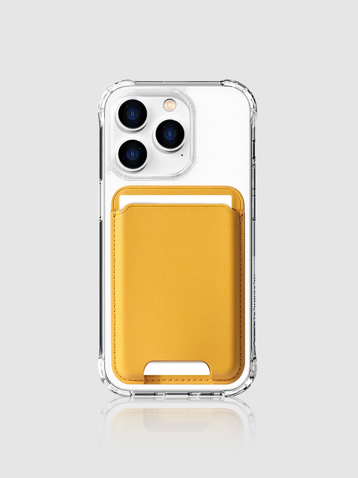 디자인스킨(DESIGNSKIN) 부착형 맥세이프 카드포켓-옐로우