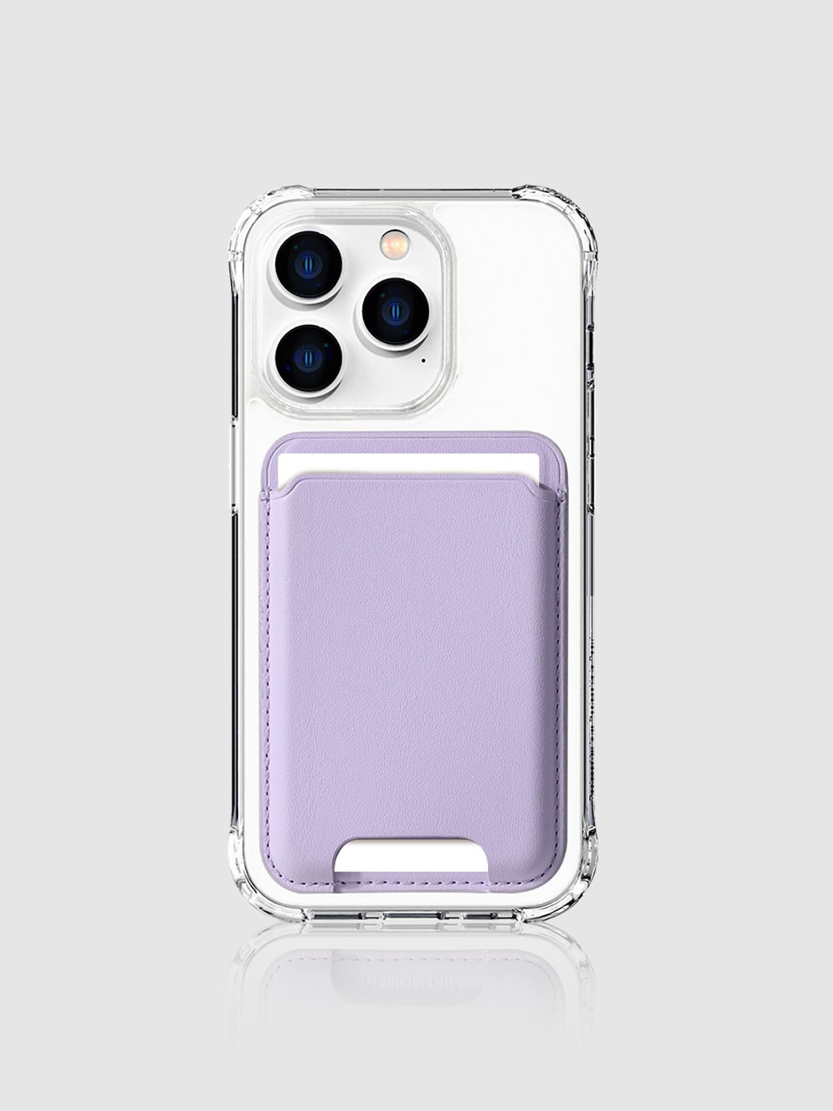 디자인스킨(DESIGNSKIN) 부착형 맥세이프 카드포켓-퍼플