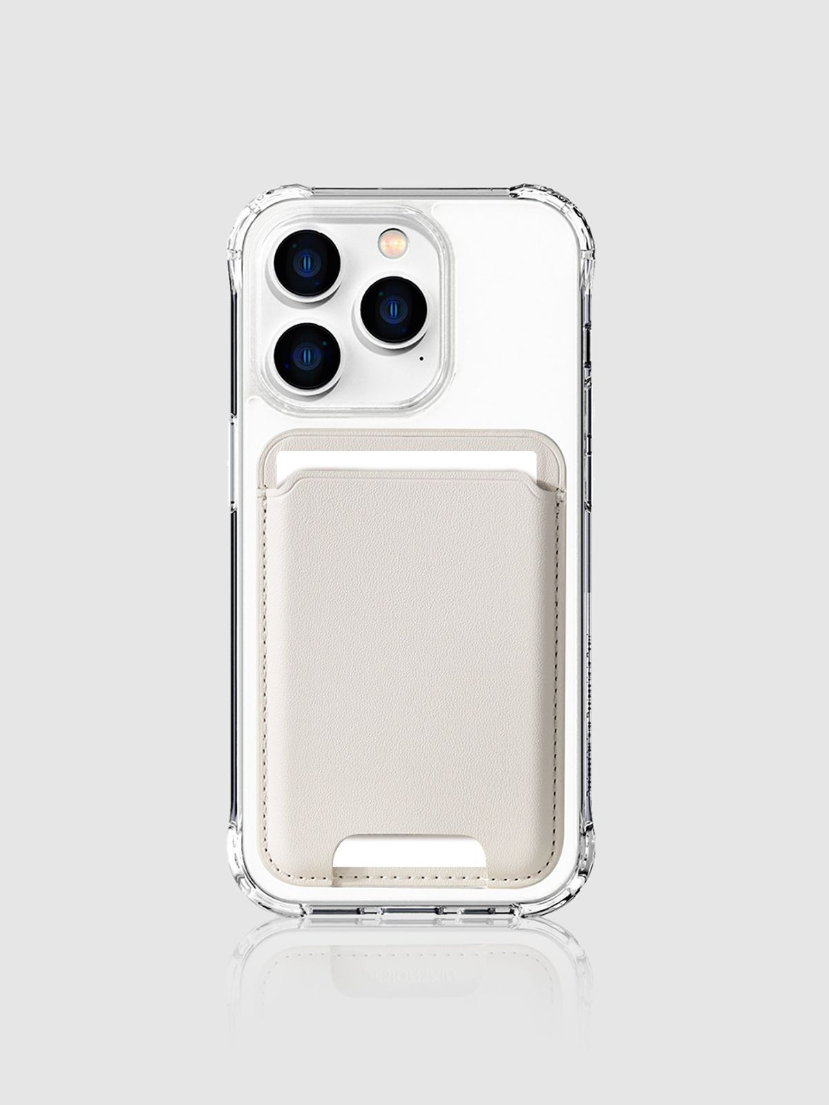 디자인스킨(DESIGNSKIN) 부착형 맥세이프 카드포켓-아이보리