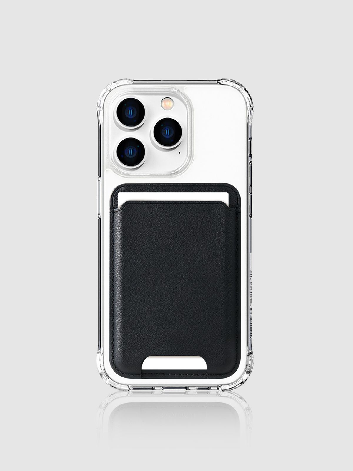 디자인스킨(DESIGNSKIN) 부착형 맥세이프 카드포켓-블랙