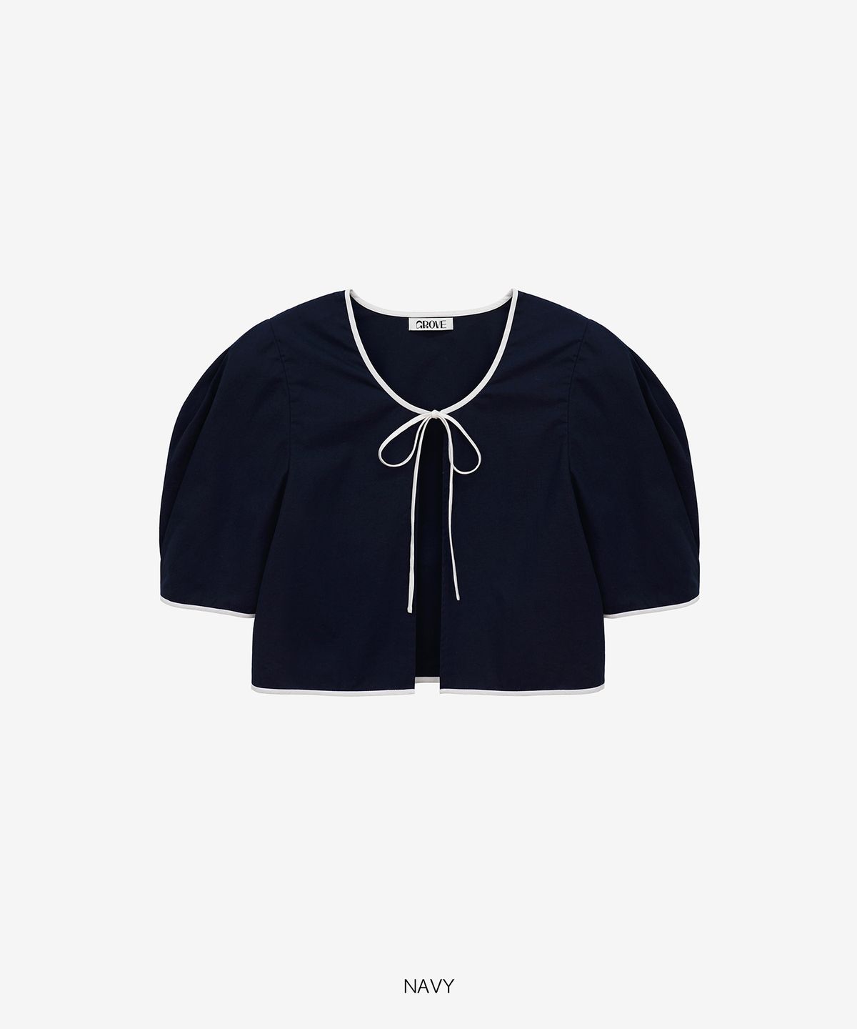 그로브(GROVE) 22SUMMER PONDE BLOUSE [NAVY]
