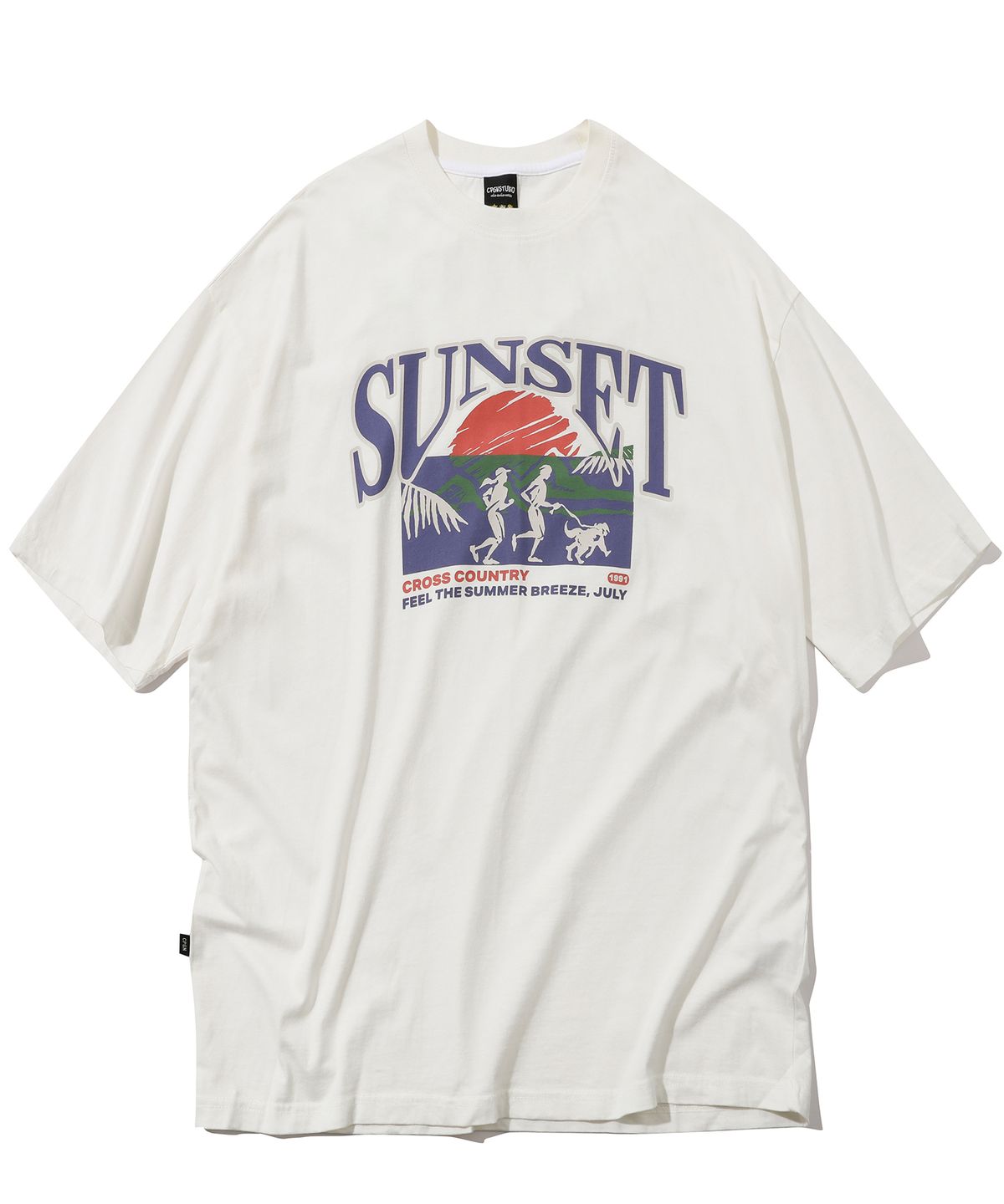 꼼파뇨(CPGN STUDIO) Sunset Running 반팔티 스타화이트