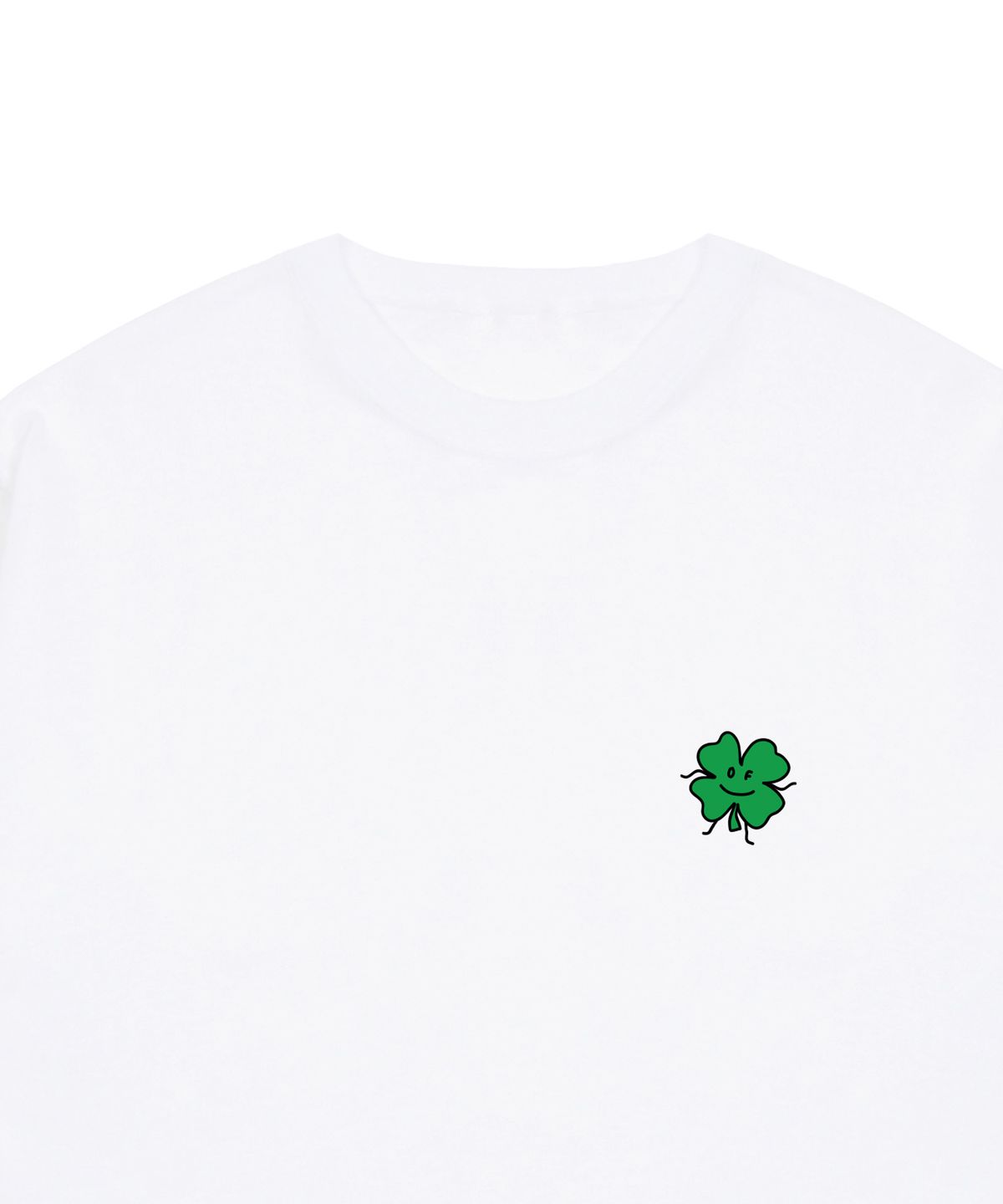 그레이버(GRAVER) [UNISEX]드로잉클로버 백로고 반팔티_화이트