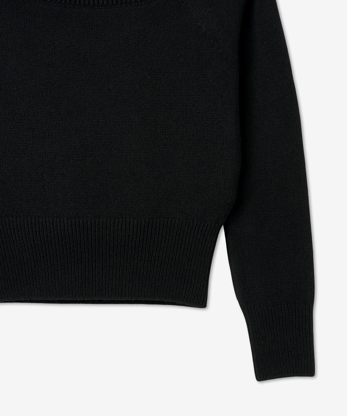 알렉산더 맥퀸(ALEXANDER McQUEEN) 오프 숄더 니트 - 블랙 / 758588Q1A6Y1000