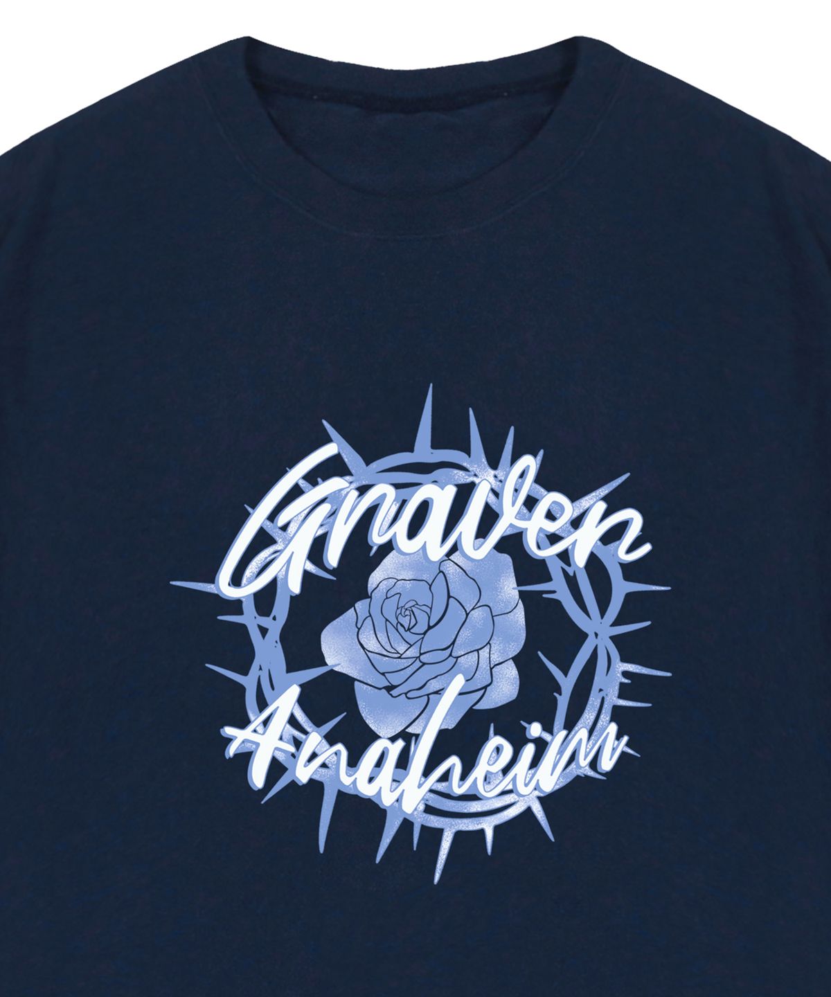 그레이버(GRAVER) [UNISEX]로맨틱 로즈 반팔티_네이비
