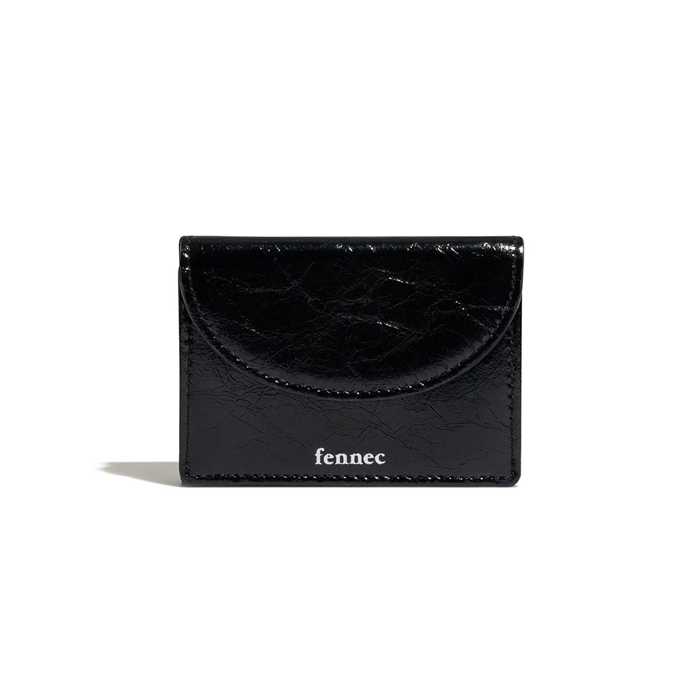 MUSINSA公式 | fennec CRINKLE HALFMOON MINI WALLET - BLACK