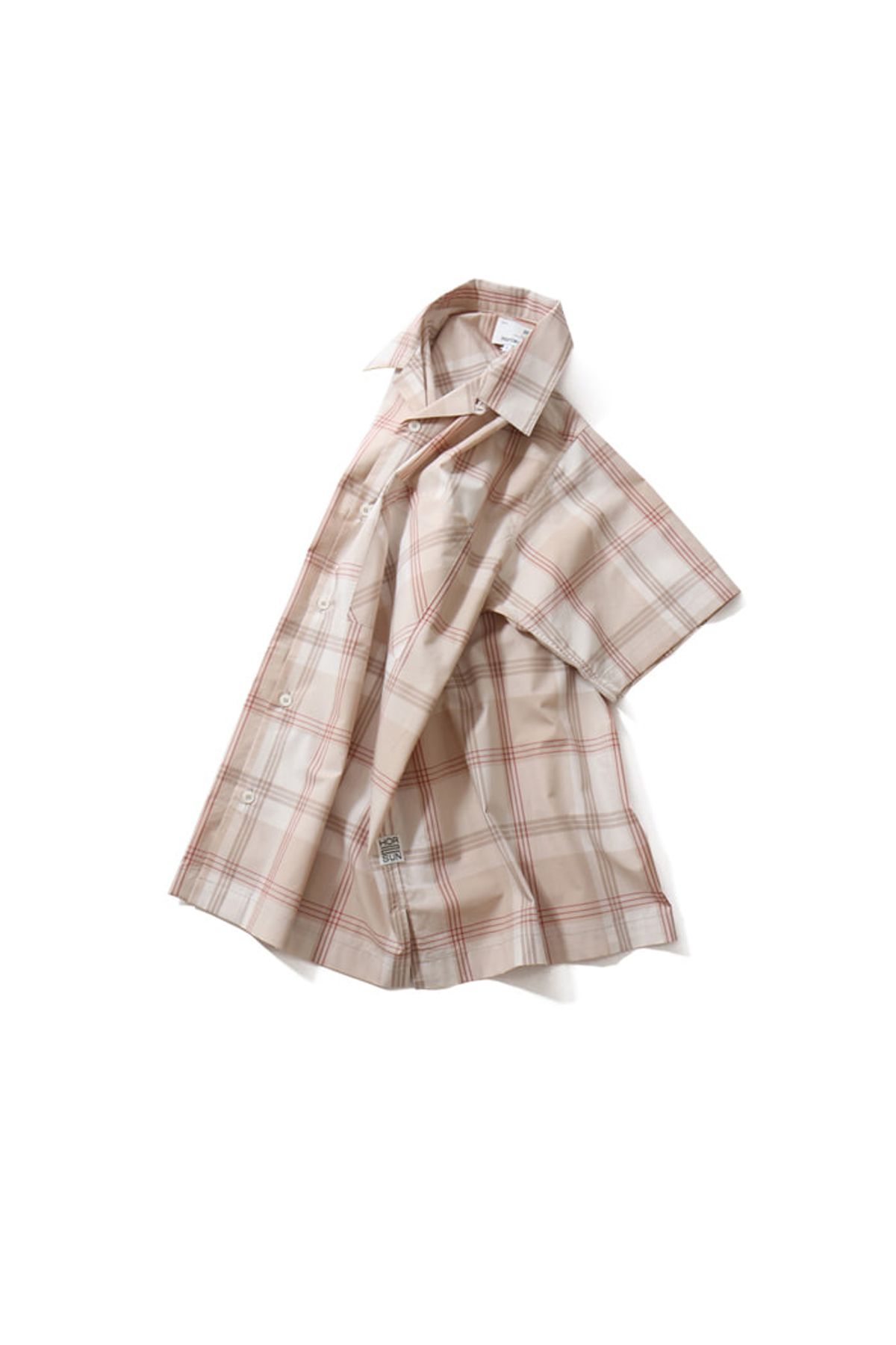 홀리선(HORLISUN) Ophir Various Multi Check Loosefit Shirts Beige