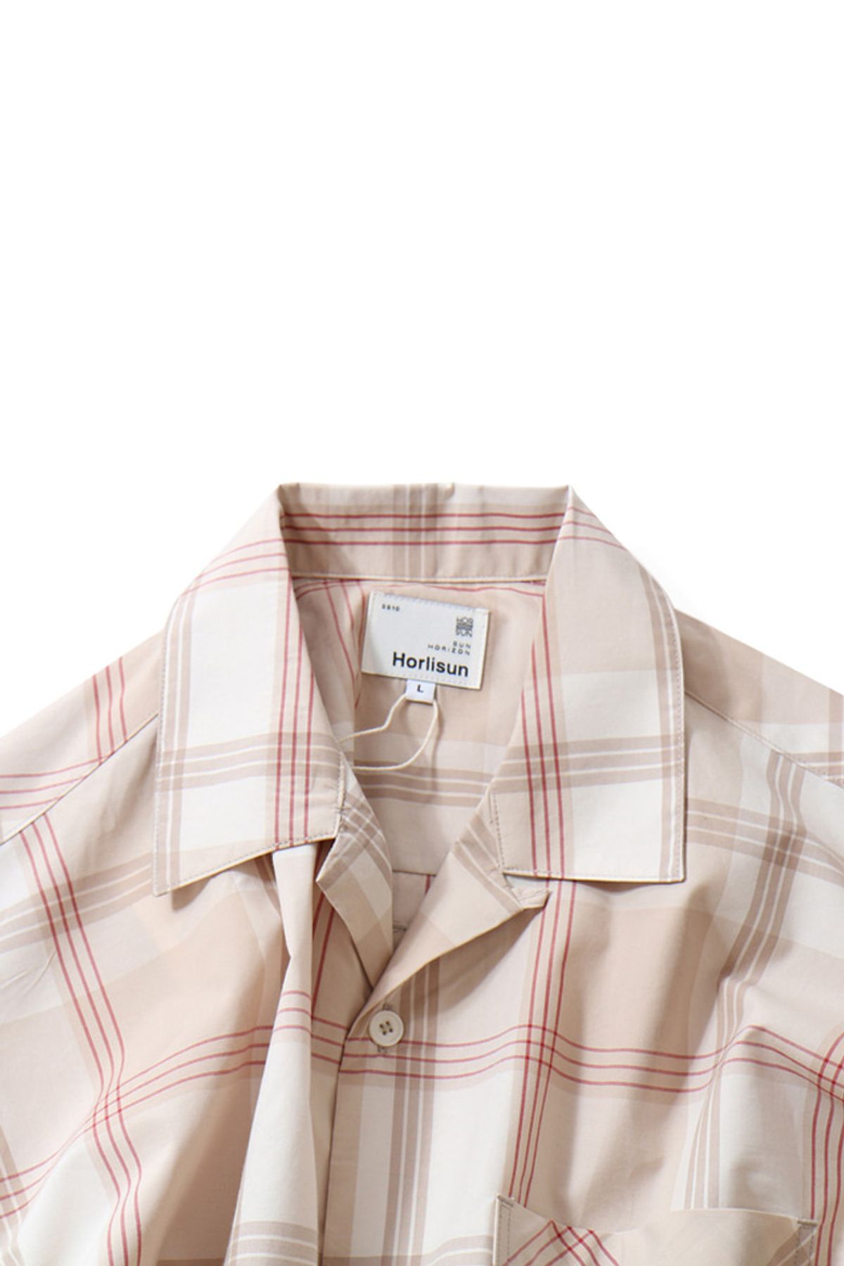 홀리선(HORLISUN) Ophir Various Multi Check Loosefit Shirts Beige