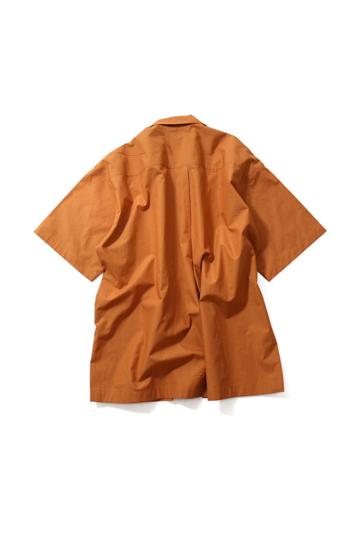 홀리선(HORLISUN) Joshua Extra Typewriter Solid Open Collar Shirts Umber