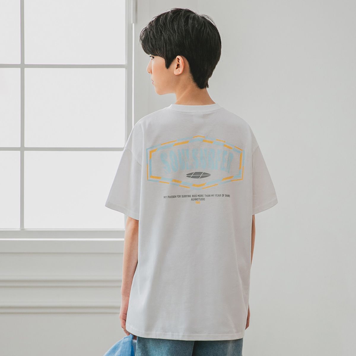 앨빈클로 주니어(ALVINCLO JUNIOR) SOUL SURFER 반팔 티셔츠 J24870 4컬러