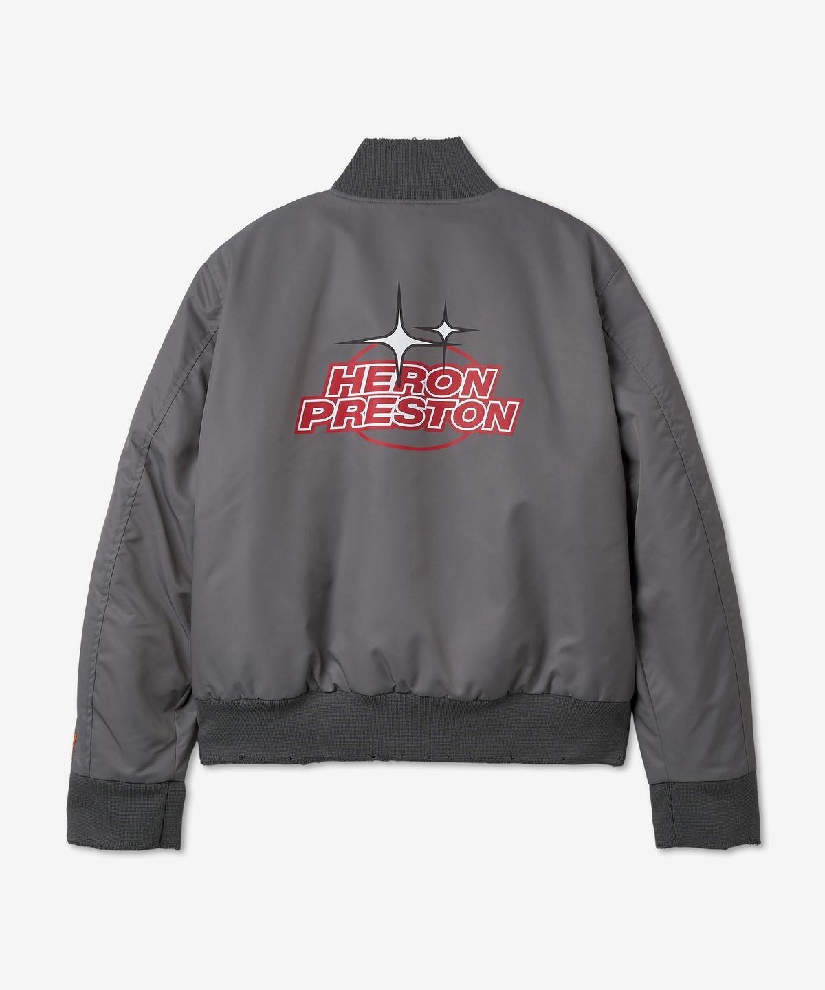 헤론 프레스톤(HERON PRESTON) HP 스폰서 나일론 바시티 재킷 - 그레이 / HMEK001S23FAB0010925