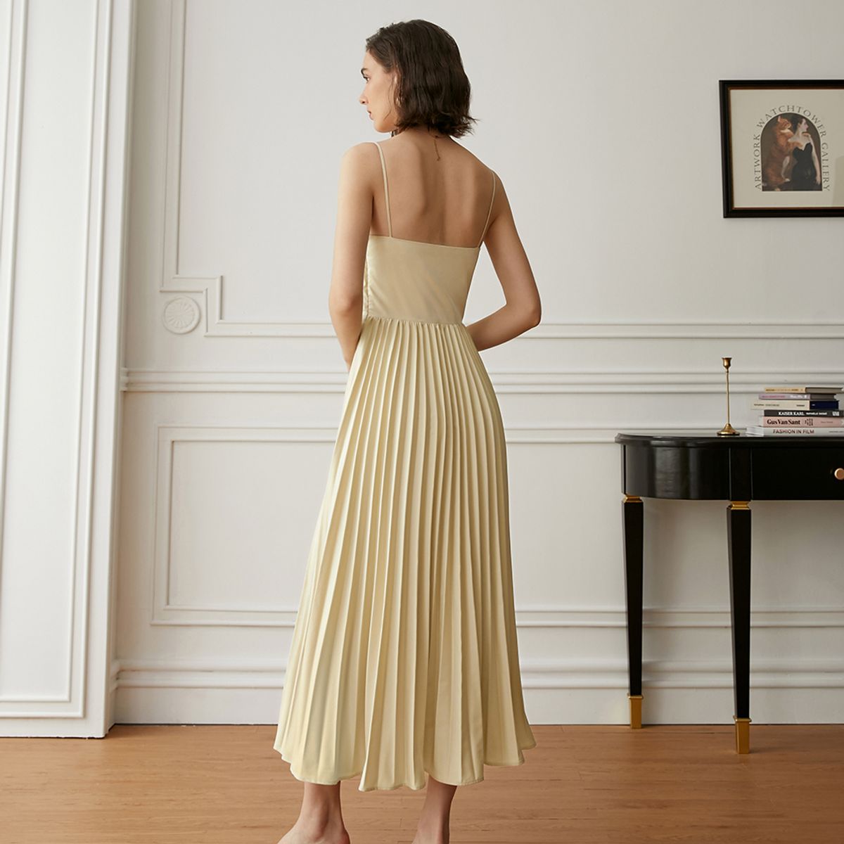 와이와이아이엠(YYIAM) YY_French wrinkle v-neck dress