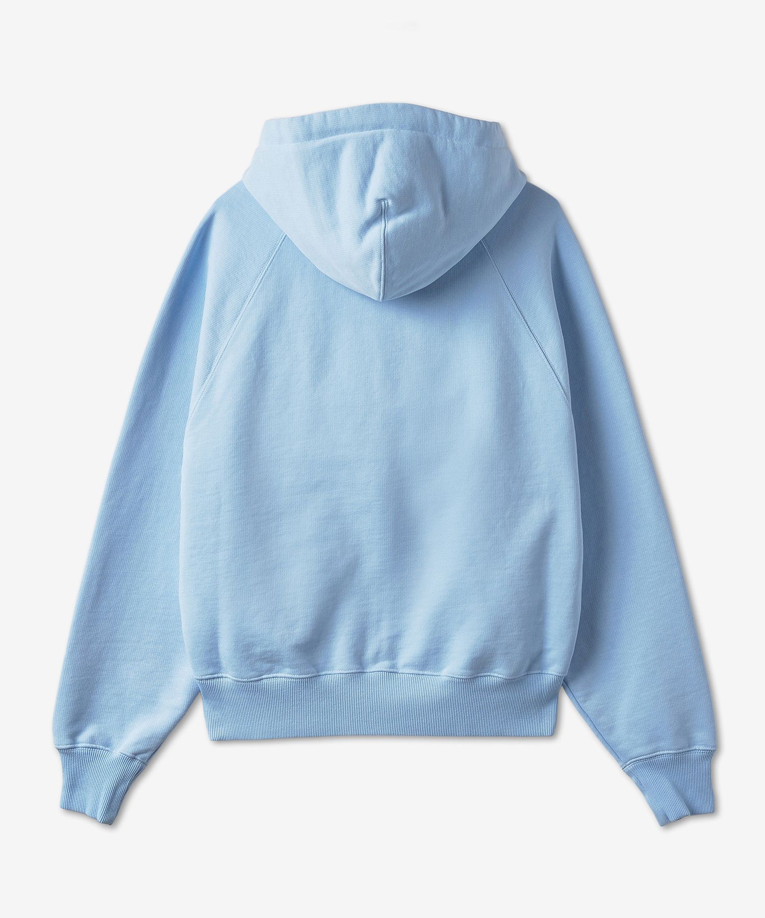 MUSINSA | AMI Small Heart Logo Raglan Zip-Up Hoodie - Sky Blue