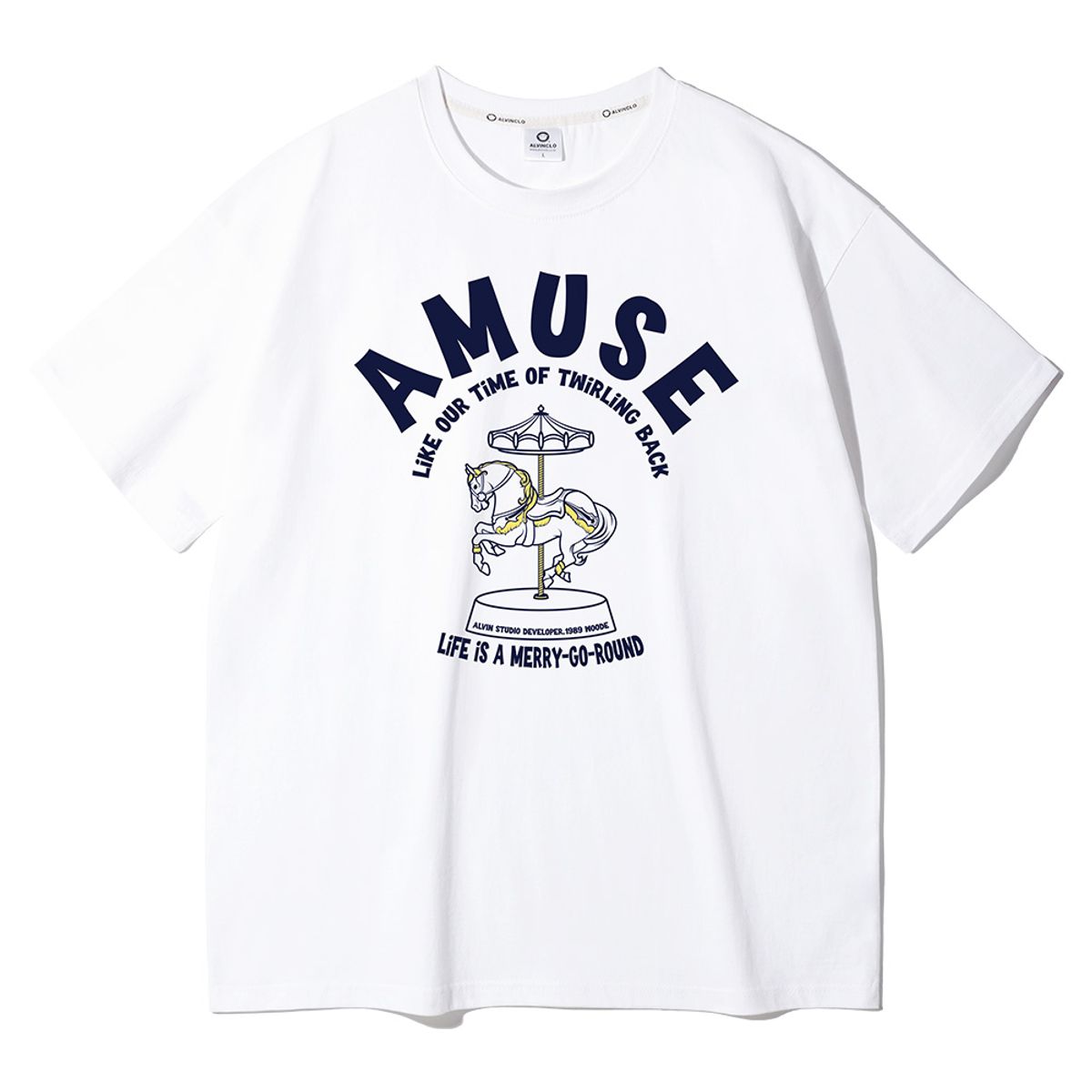 앨빈클로 주니어(ALVINCLO JUNIOR) 어뮤즈 회전목마 반팔티 J23817 4컬러