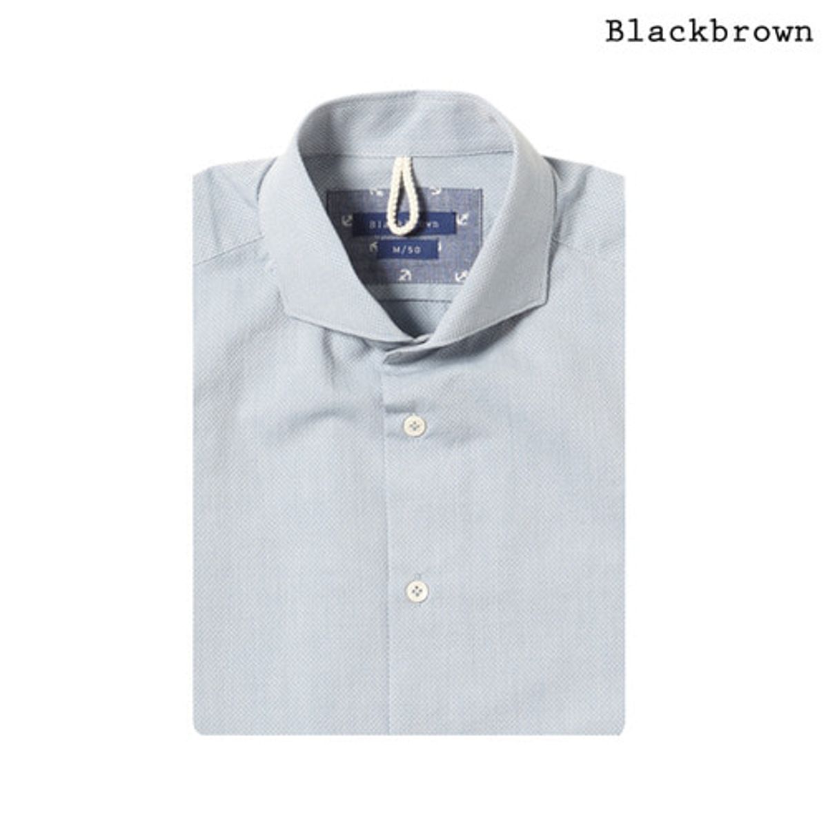블랙브라운(BLACKBROWN) (LEGGIUNO) 도비프린트 코튼셔츠 [SKYBLUE]