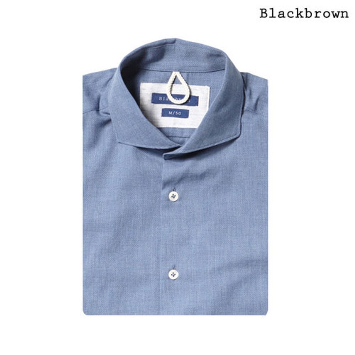 블랙브라운(BLACKBROWN) (LEGGIUNO) 도비워싱 코튼셔츠 [BLUE]