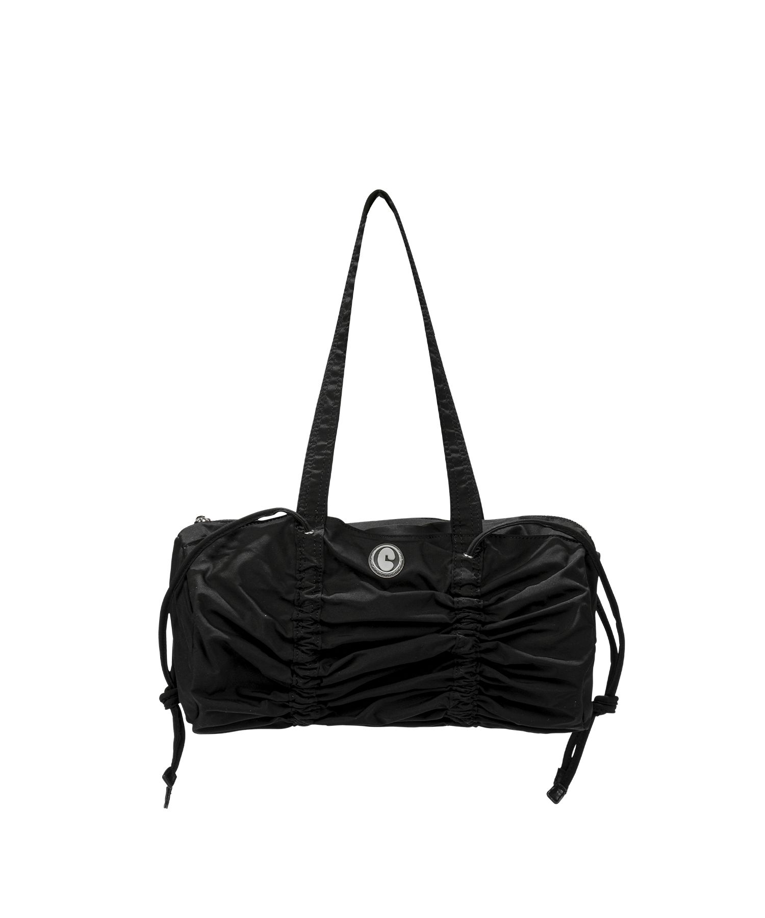 Leather Bag String Shoulder Bag Handmade Black Leather Boho Tote