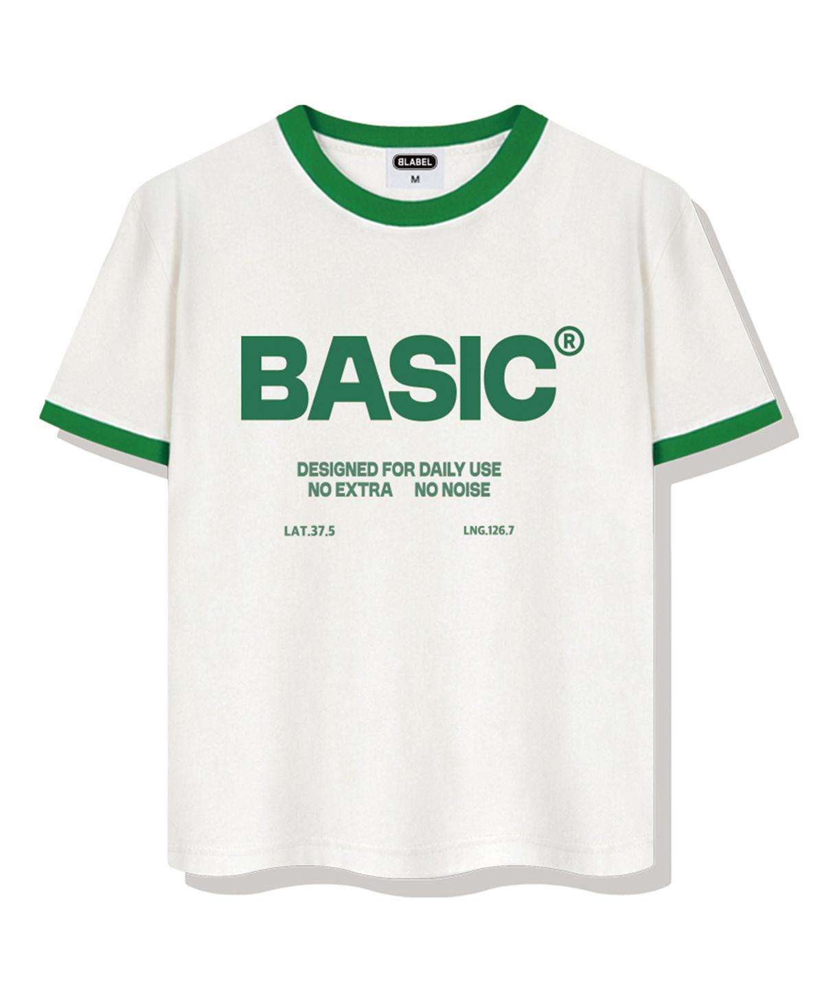 베이직라벨(BASIC LABEL) NoExtras Ringer Loose Fit Short-Sleeved T-Shirt 4 Color [BLSE_4002]