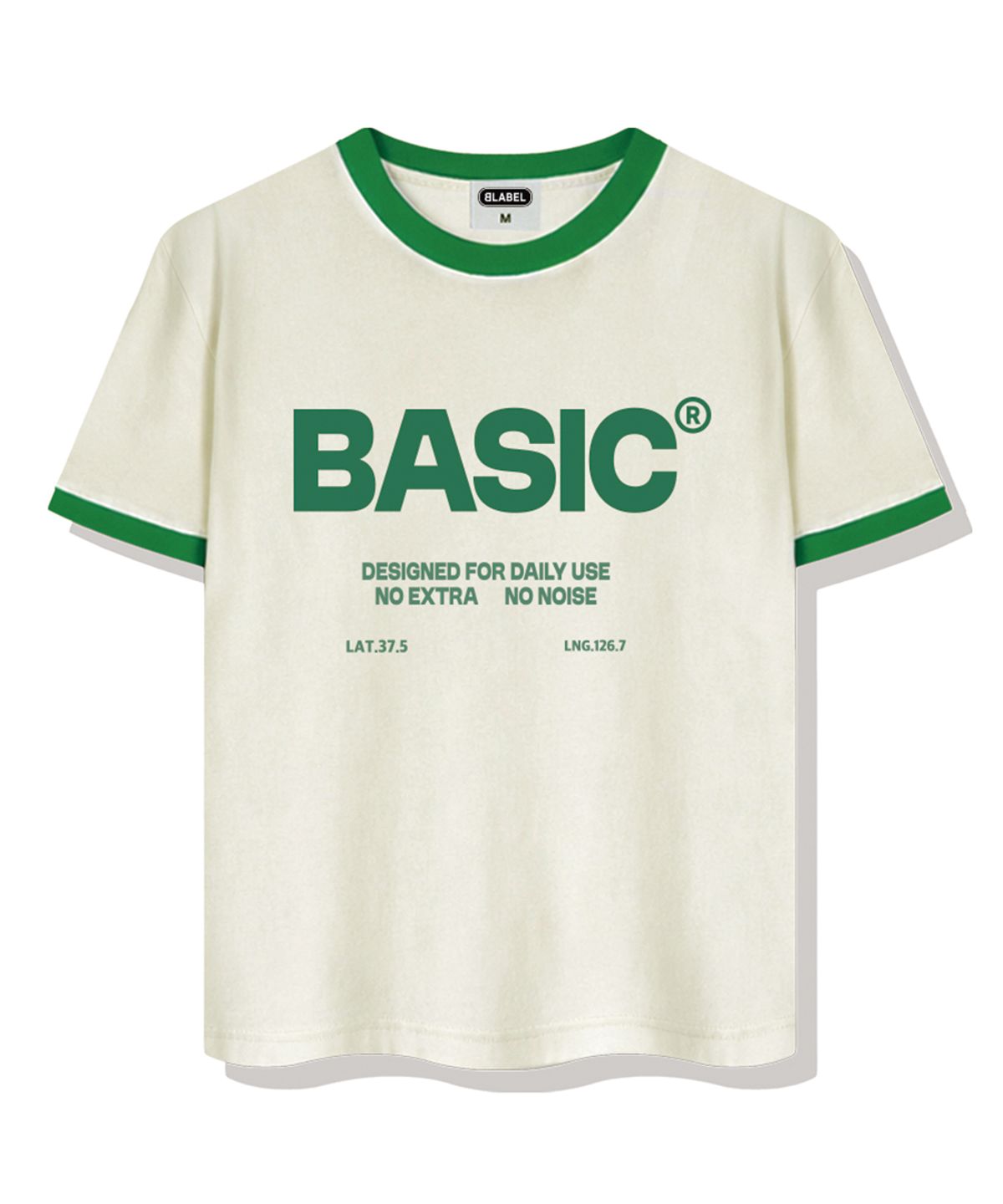 베이직라벨(BASIC LABEL) NoExtras Ringer Loose Fit Short-Sleeved T-Shirt 4 Color [BLSE_4002]