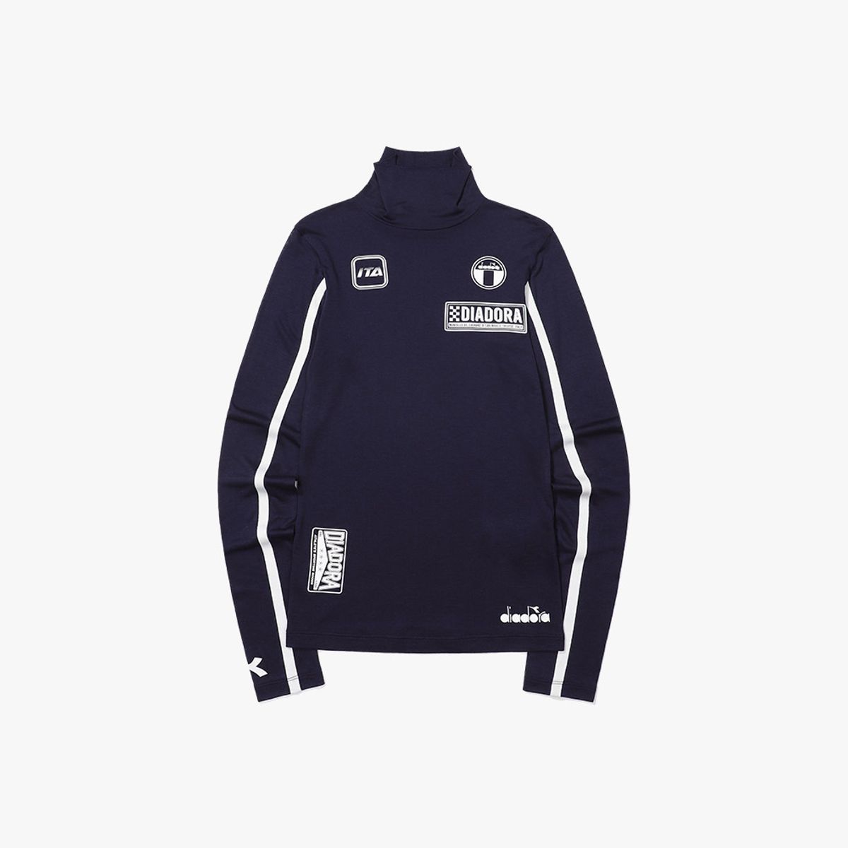 디아도라(diadora) 피트크루 하이넥 롱슬리브 우먼 BLUE