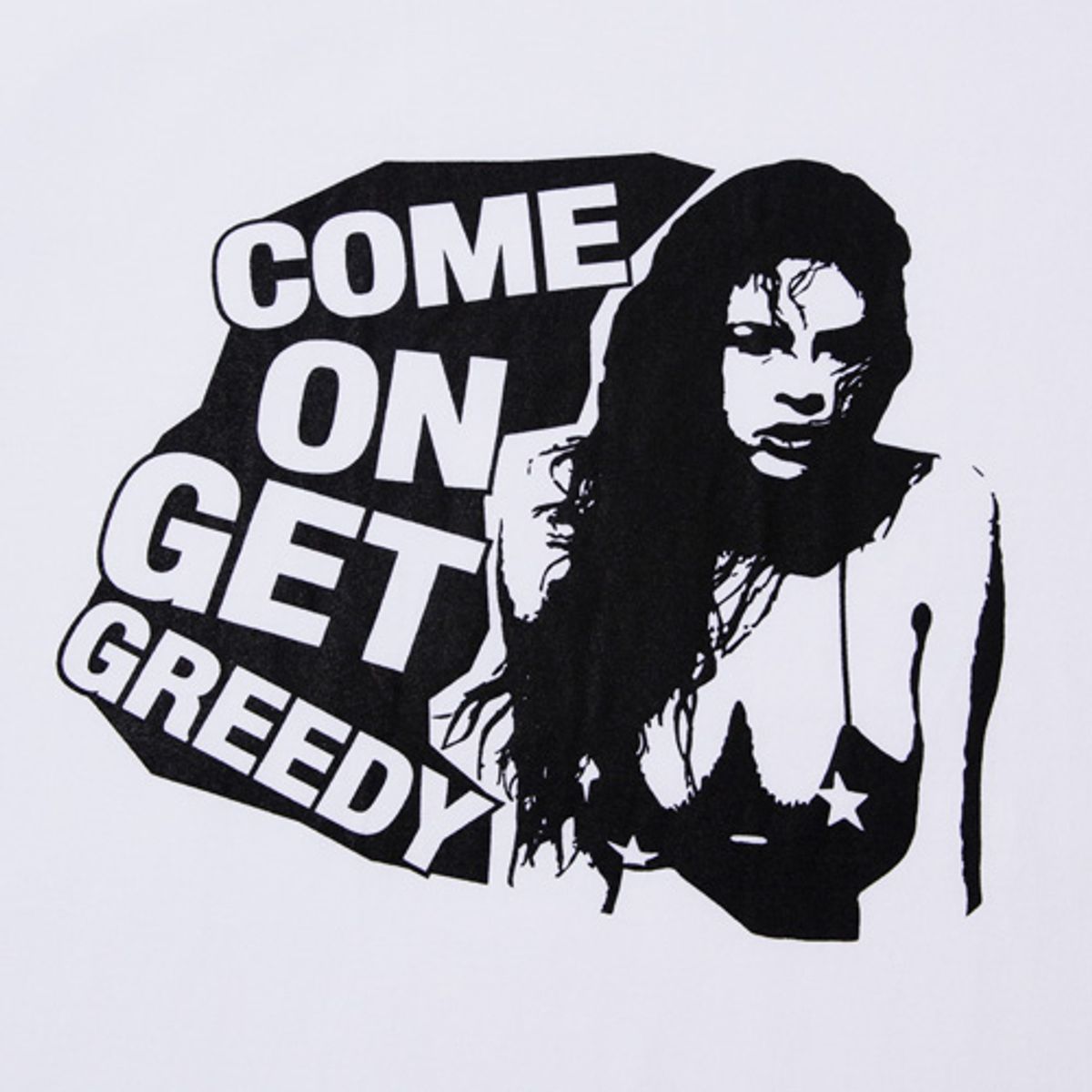 크루치(KRUCHI) GREEDY T-SHIRT (WHITE)