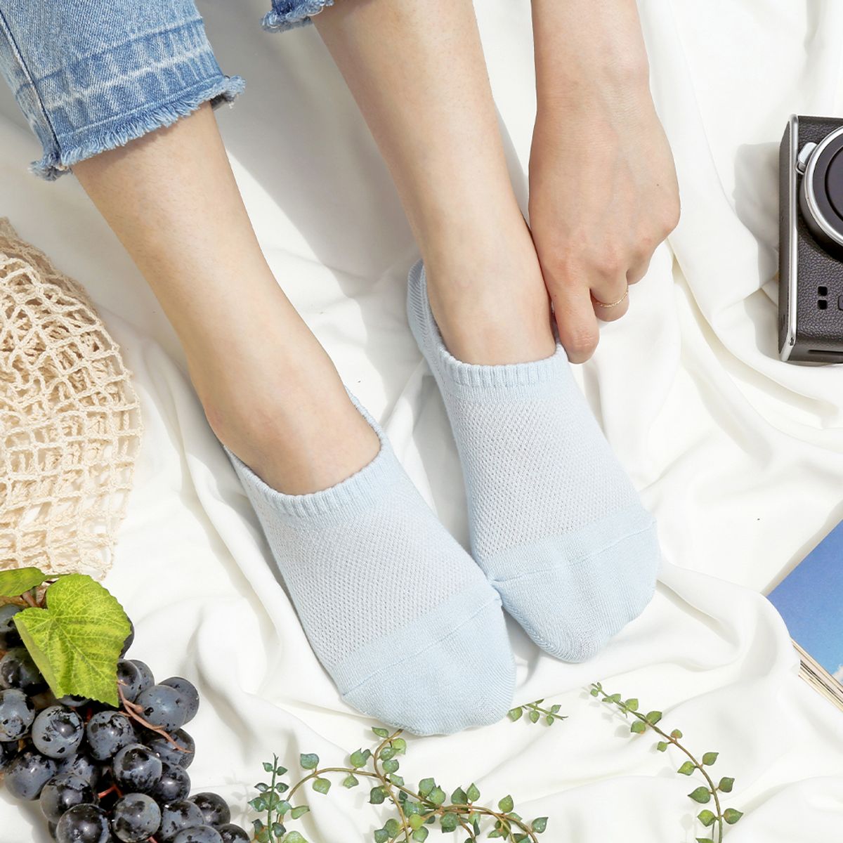 삭스에이(SOCKSA) [7PACK] 시그니처 더블코튼 메쉬 망사 168N 스니커 인 페이크삭스 덧신 10색상