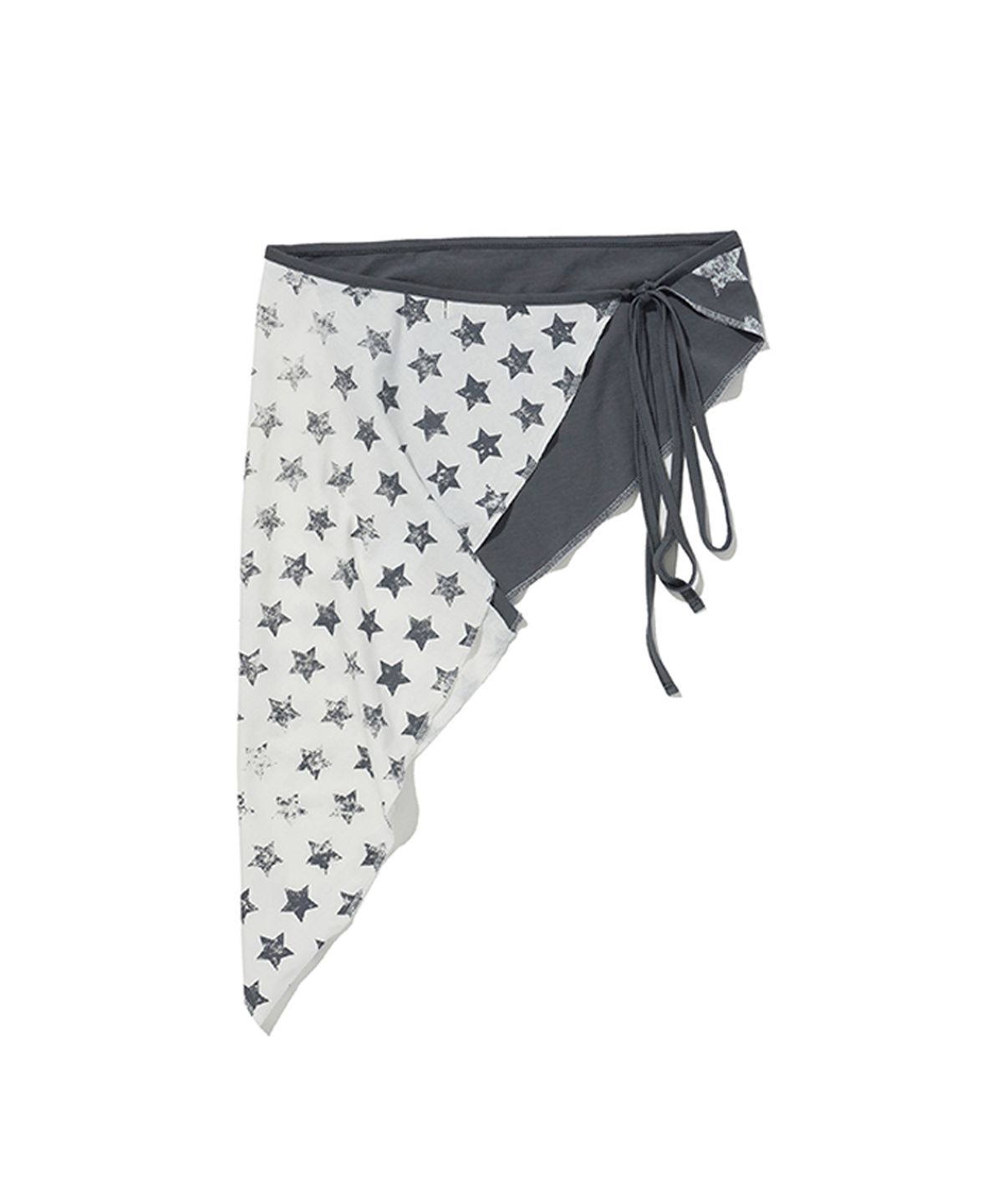 라츠유(LOTSYOU) lotsyou_Bellas vintage star scarf top Charcoal