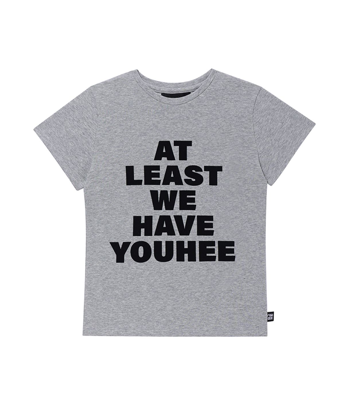 유희(YOUHEE) LETTERING T-SHIRT MELANGE GREY