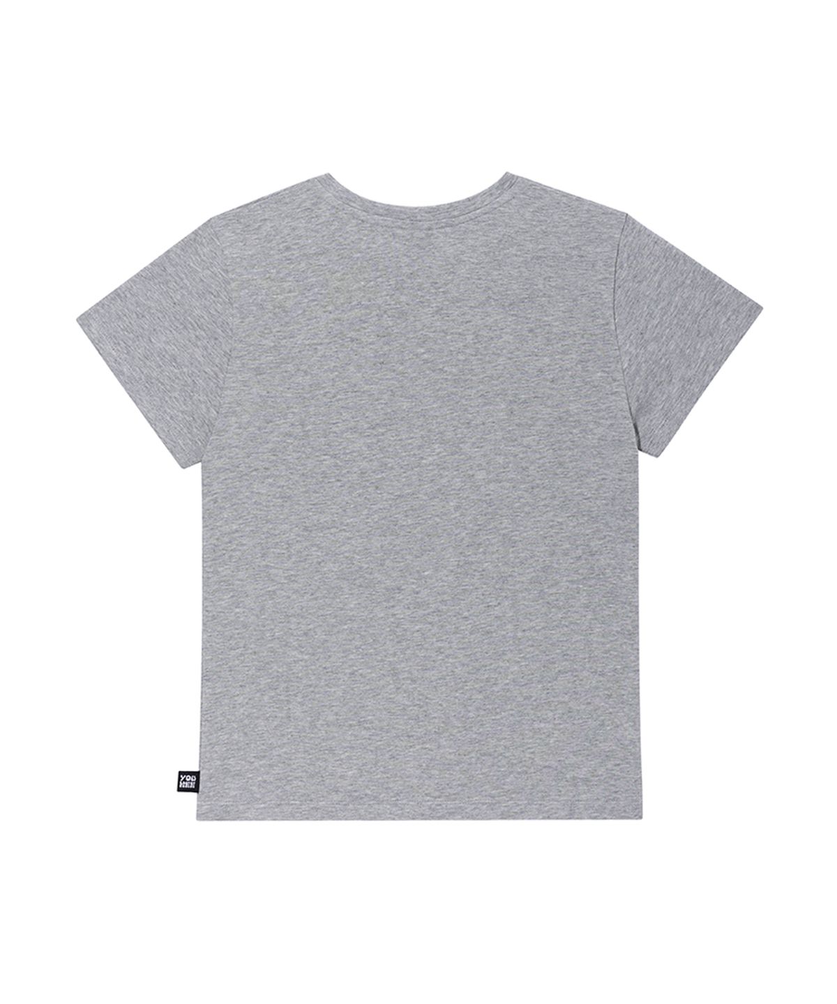 유희(YOUHEE) LETTERING T-SHIRT MELANGE GREY