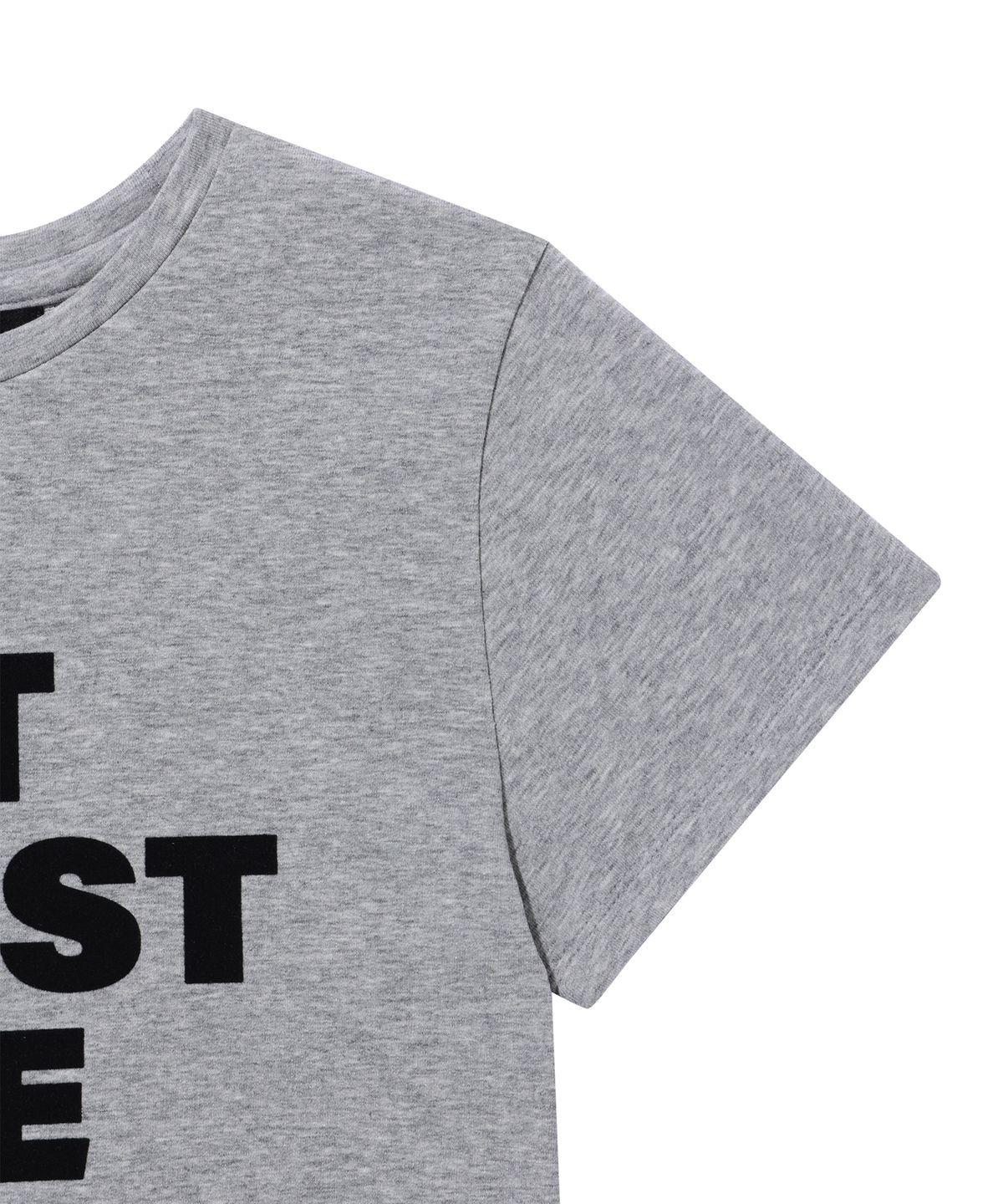 유희(YOUHEE) LETTERING T-SHIRT MELANGE GREY