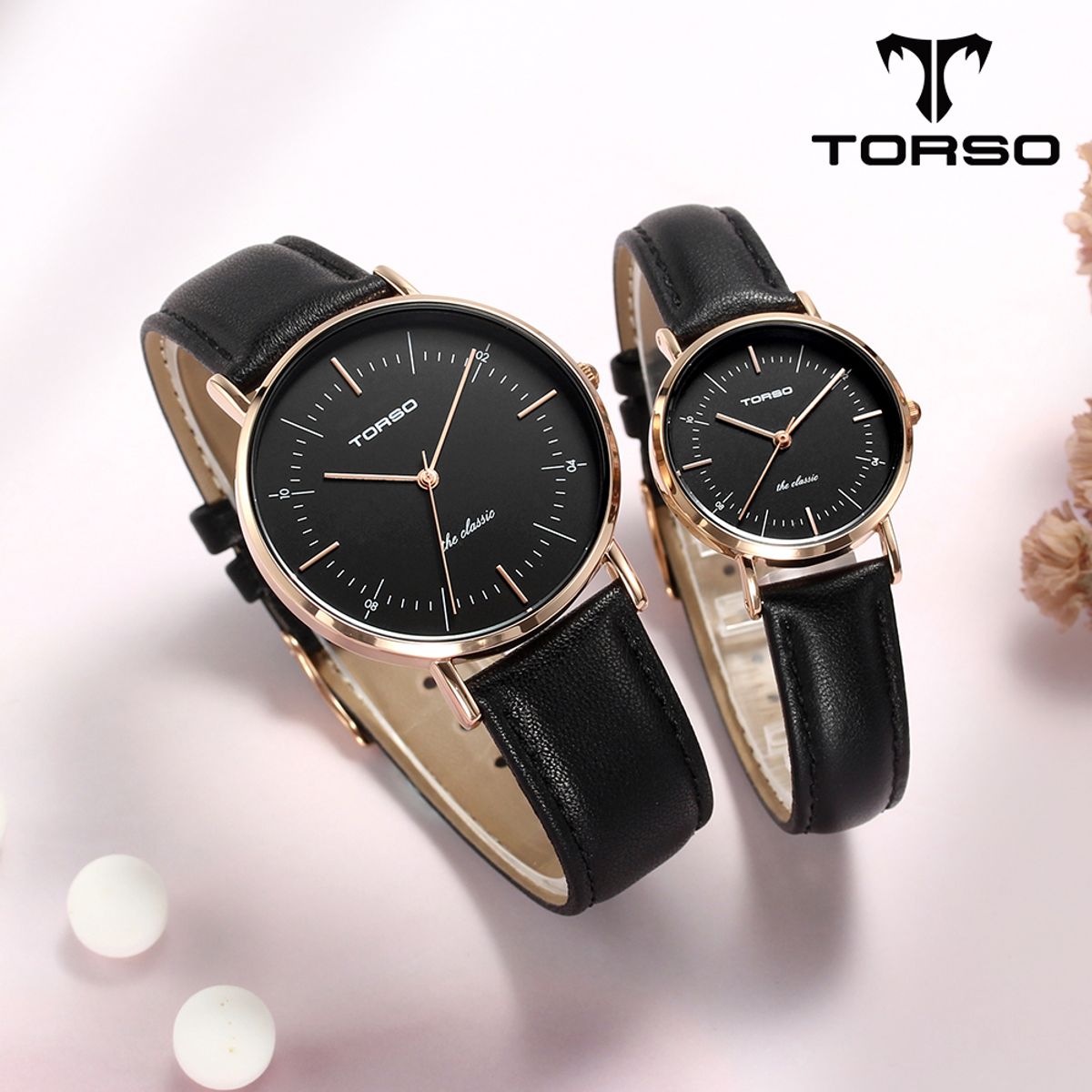 토르소(TORSO) T41L-RBBK 더클래식 쿼츠 커플 워치 남여 가죽 시계