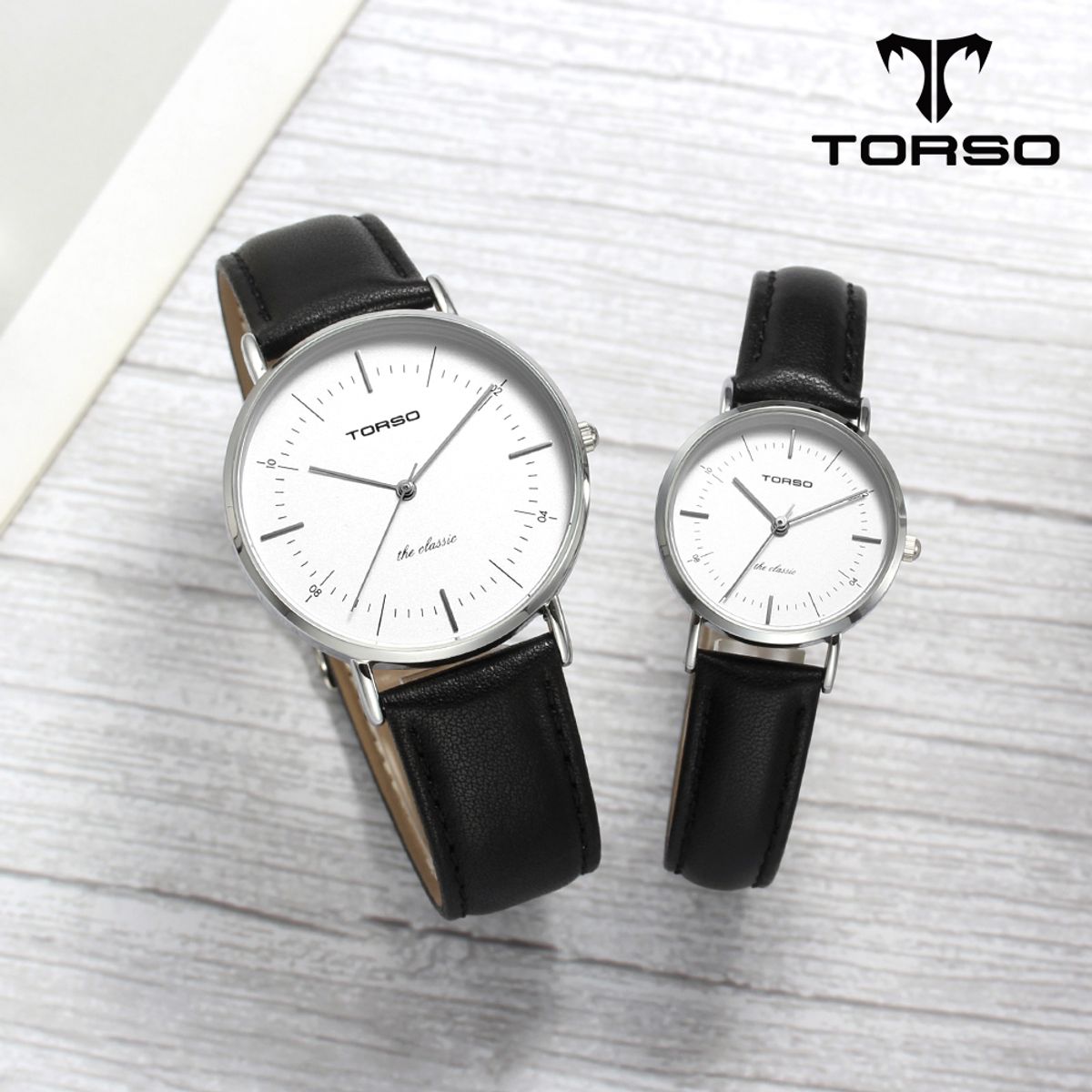 토르소(TORSO) T41L-SSBK 더클래식 쿼츠 커플 워치 남여 가죽 시계