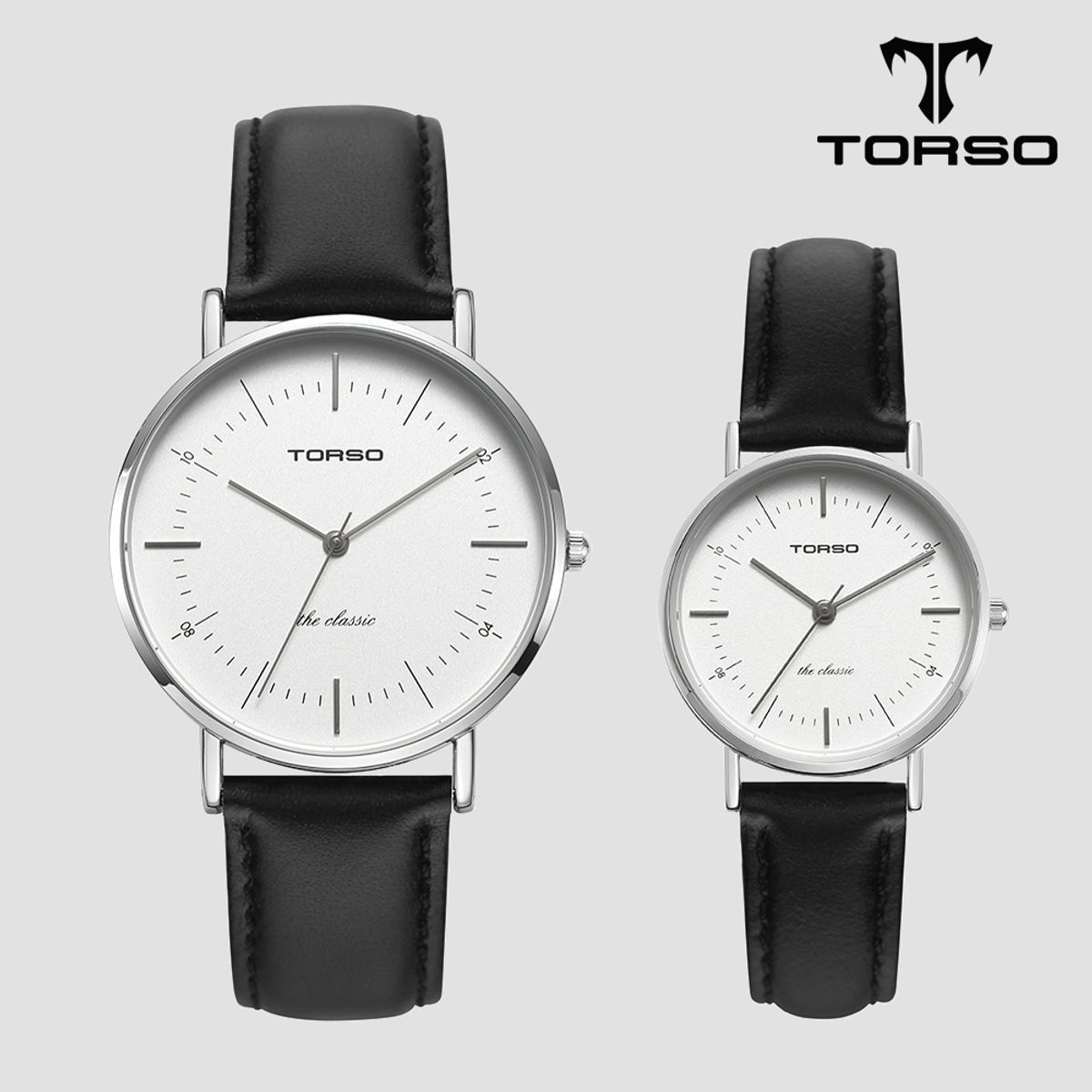 토르소(TORSO) T41L-SSBK 더클래식 쿼츠 커플 워치 남여 가죽 시계