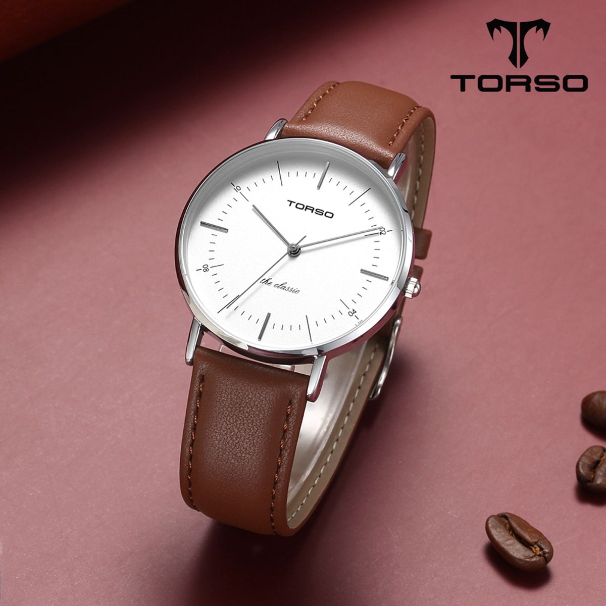 토르소(TORSO) T41L-SSBR 더클래식 쿼츠 커플 워치 남여 가죽 시계