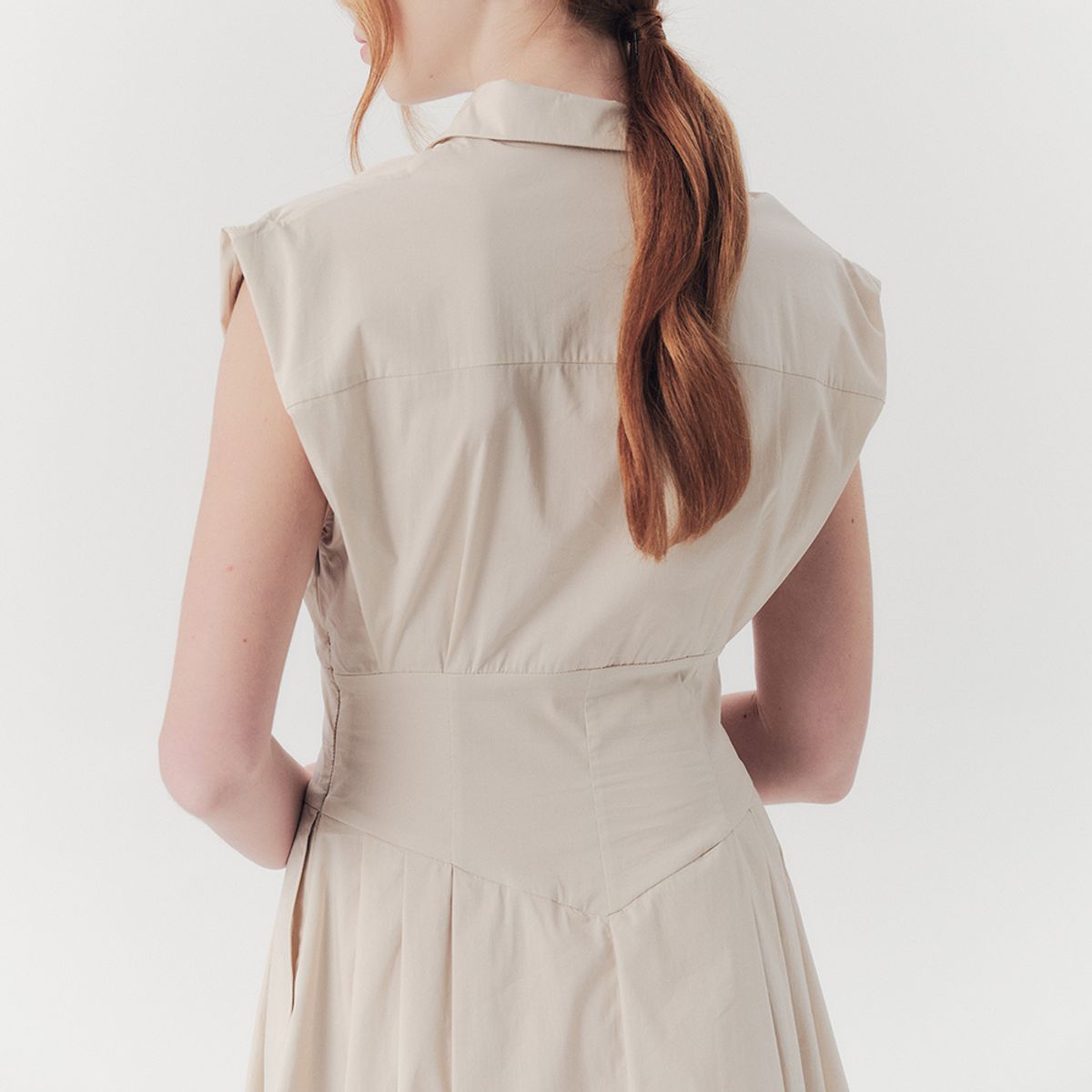웬스데이딜라잇(WEDNESDAY DELIGHT) WED_French collar shirts dress_BEIGE