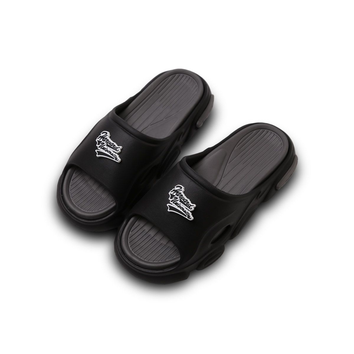 하버드 슈즈(HARVARD SHOES) 쿠다 남여공용 이중창 쿠셔닝 슬리퍼 블랙