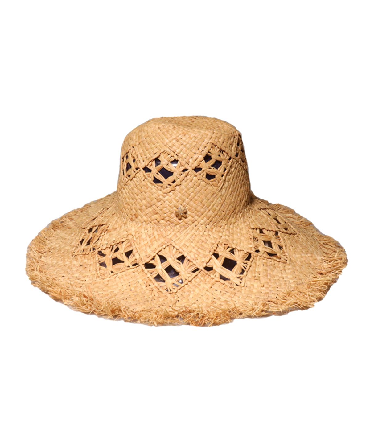 엘케블룸(ELKE BLOEM) SUN FLOWER WIDE BEIGE RAFFIA HAT