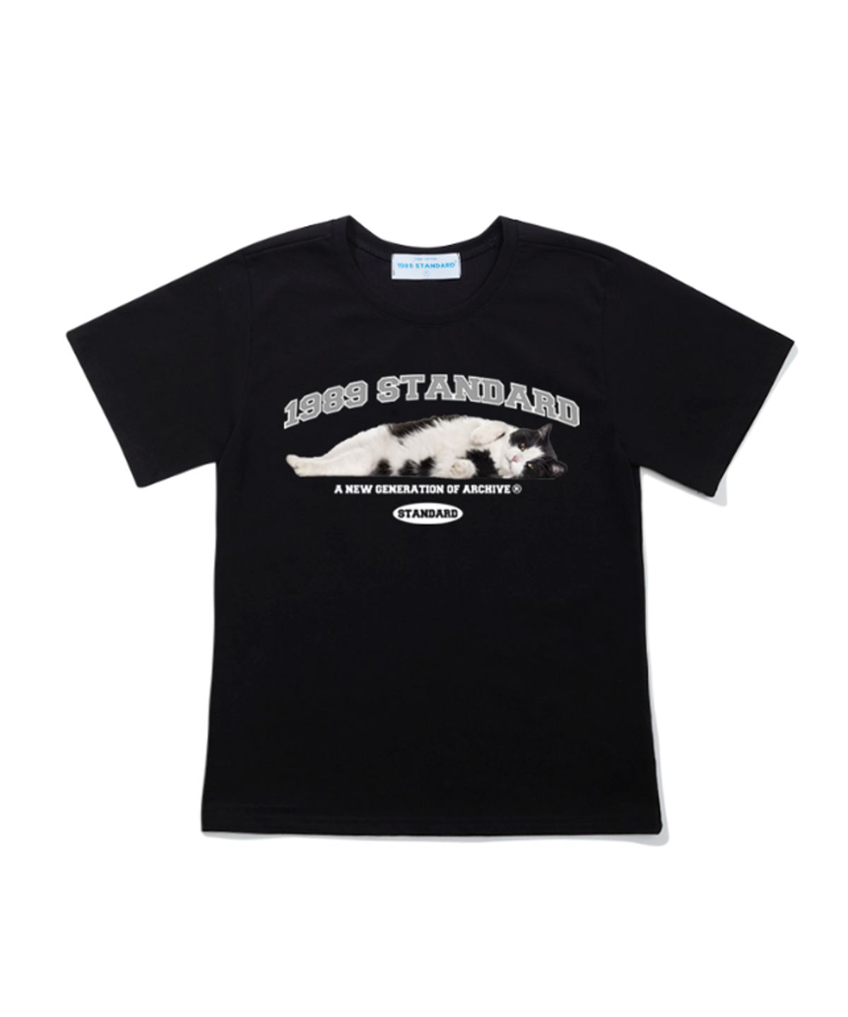 1989스탠다드(1989STANDARD) ARCH CHARMING CAT 우먼 슬림핏 반팔(SWSSTD-0040)