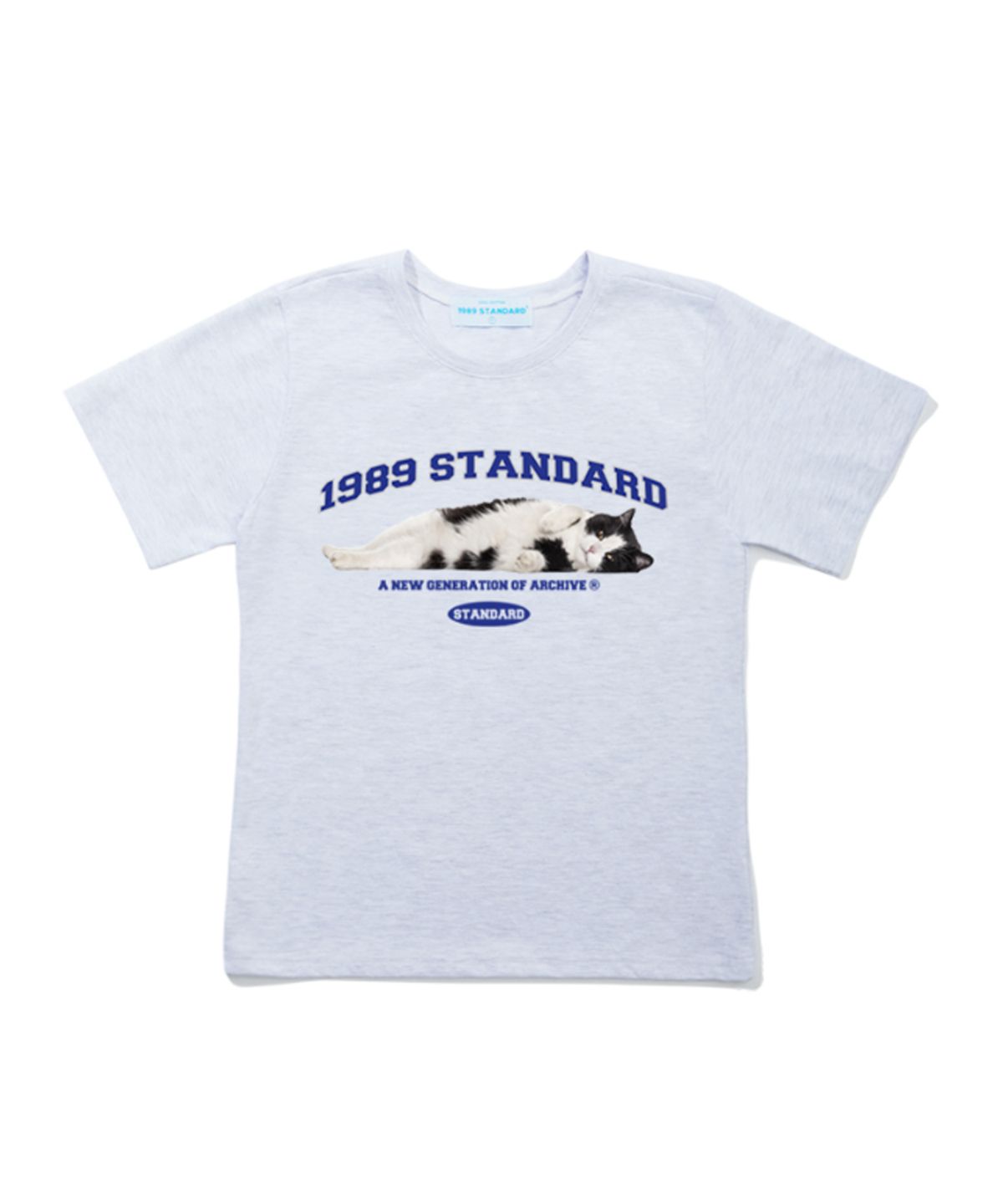 1989스탠다드(1989STANDARD) ARCH CHARMING CAT 우먼 슬림핏 반팔(SWSSTD-0040)