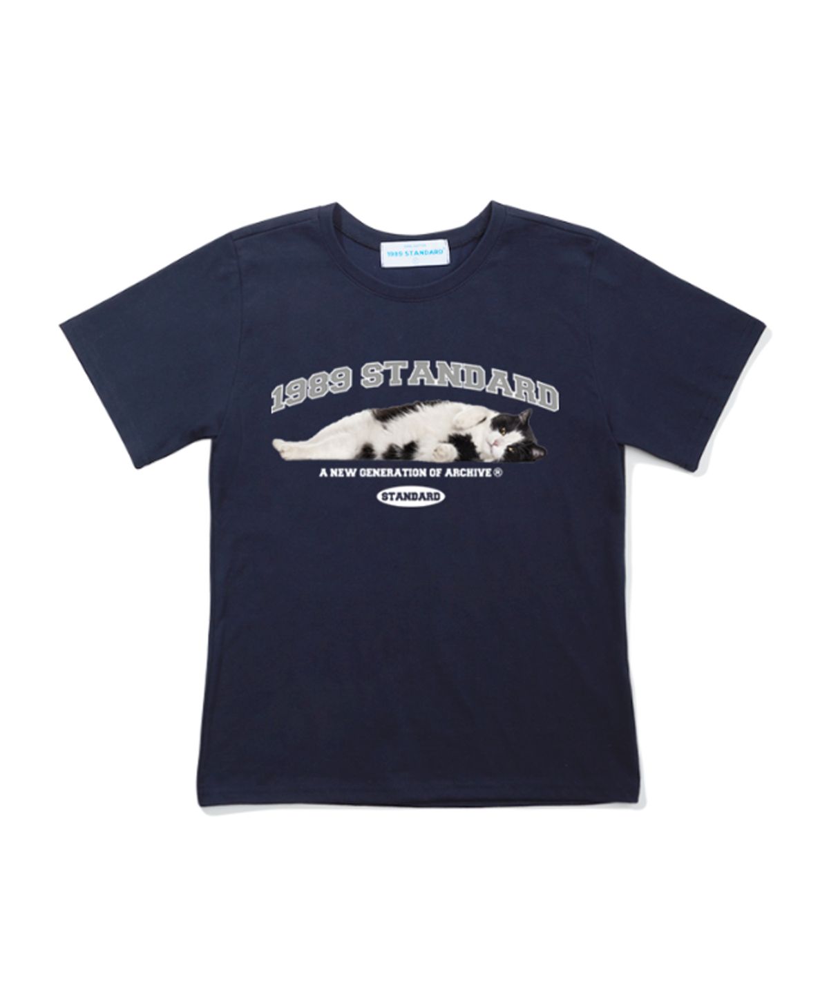 1989스탠다드(1989STANDARD) ARCH CHARMING CAT 우먼 슬림핏 반팔(SWSSTD-0040)