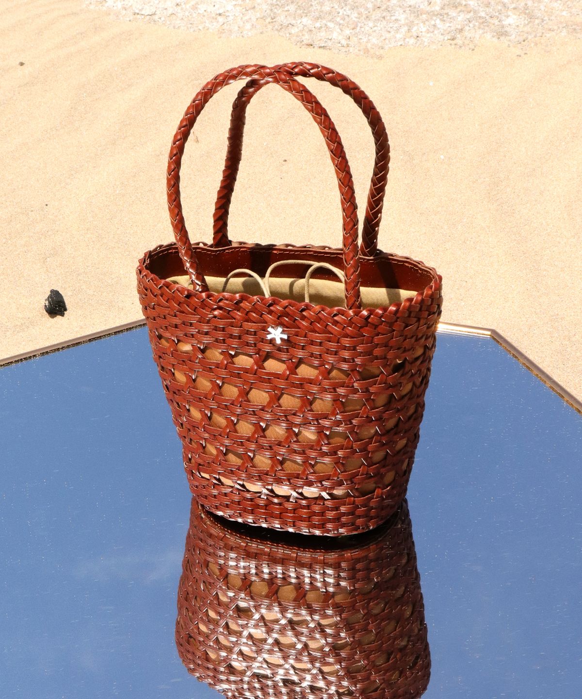 엘케블룸(ELKE BLOEM) LAGOS BROWN LEATHER TOTE BAG