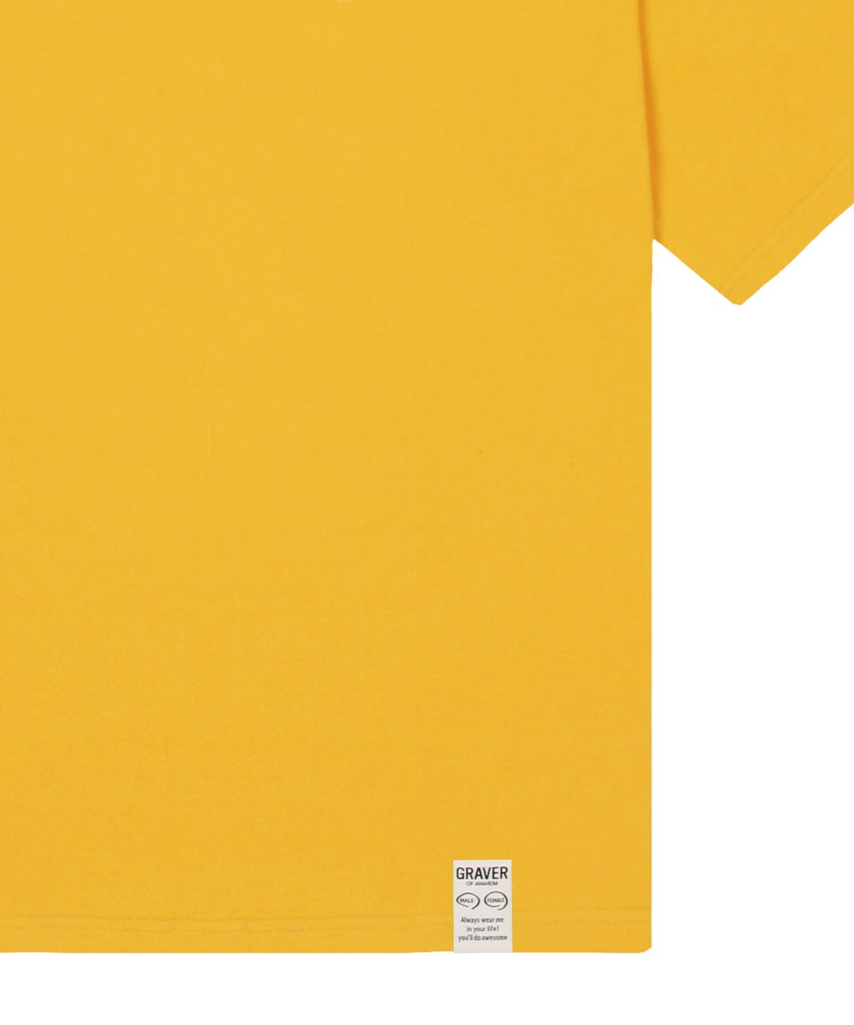 그레이버(GRAVER) [UNISEX]드로잉스마일 클라우드 로고 반팔티_머스타드