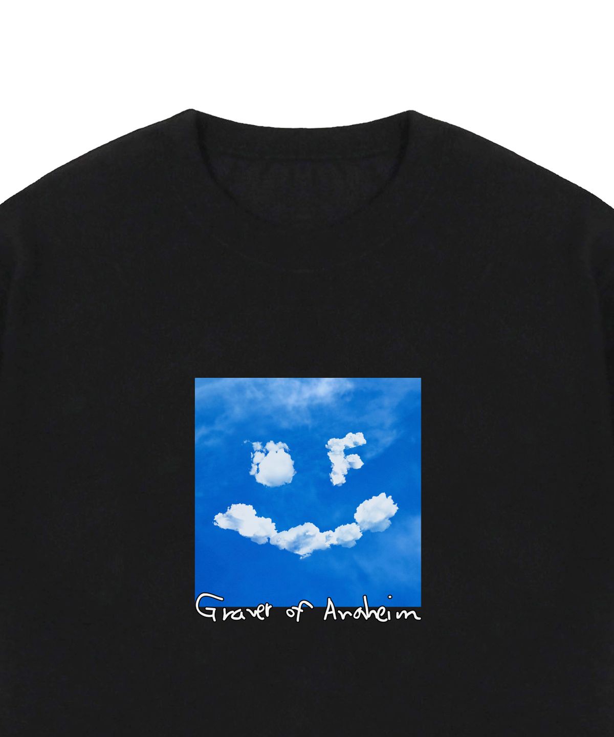 그레이버(GRAVER) [UNISEX]드로잉스마일 클라우드 로고 반팔티_블랙