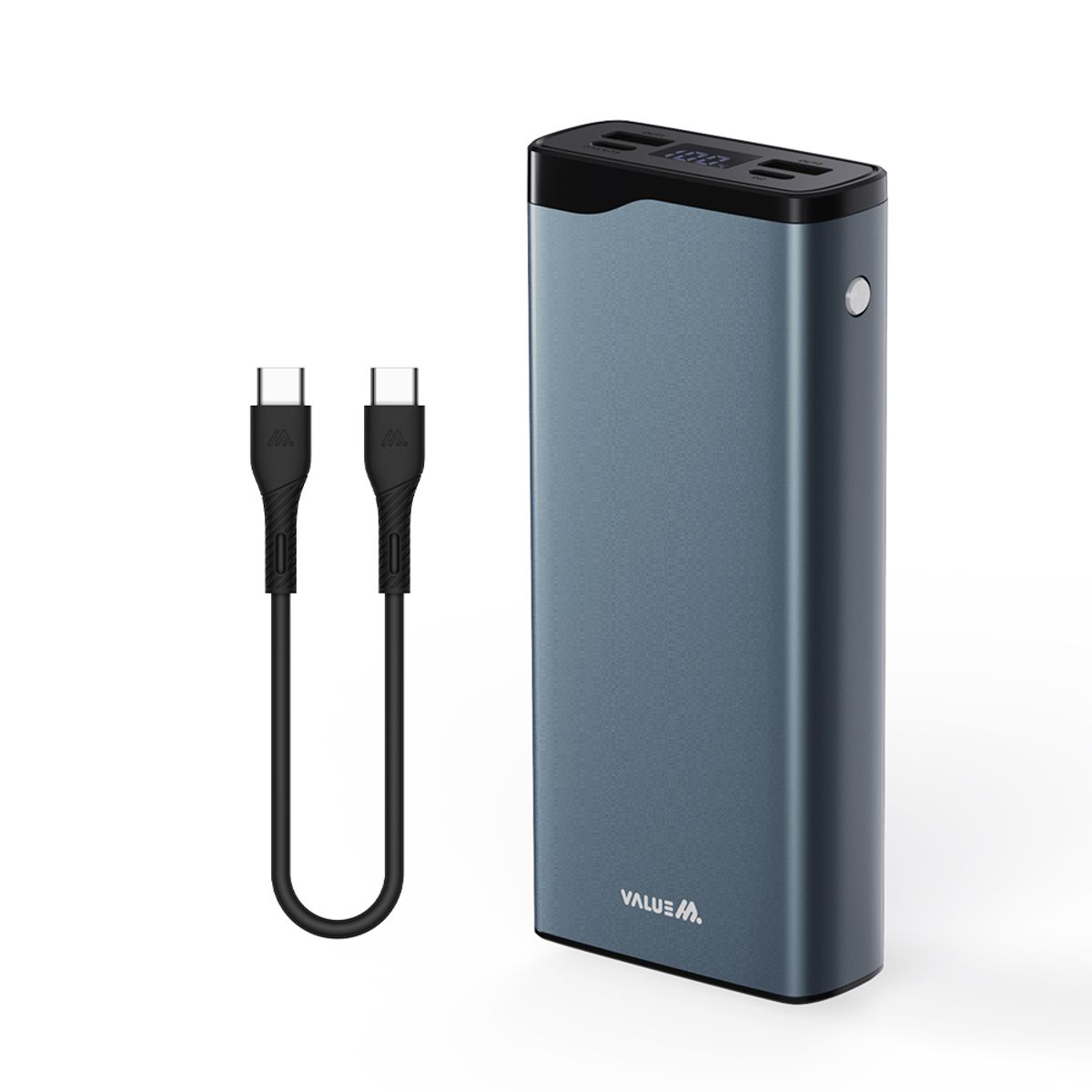 밸류엠(VALUEM) 22.5W PD 고속 메탈 보조배터리 20000mAh + CtoC 케이블