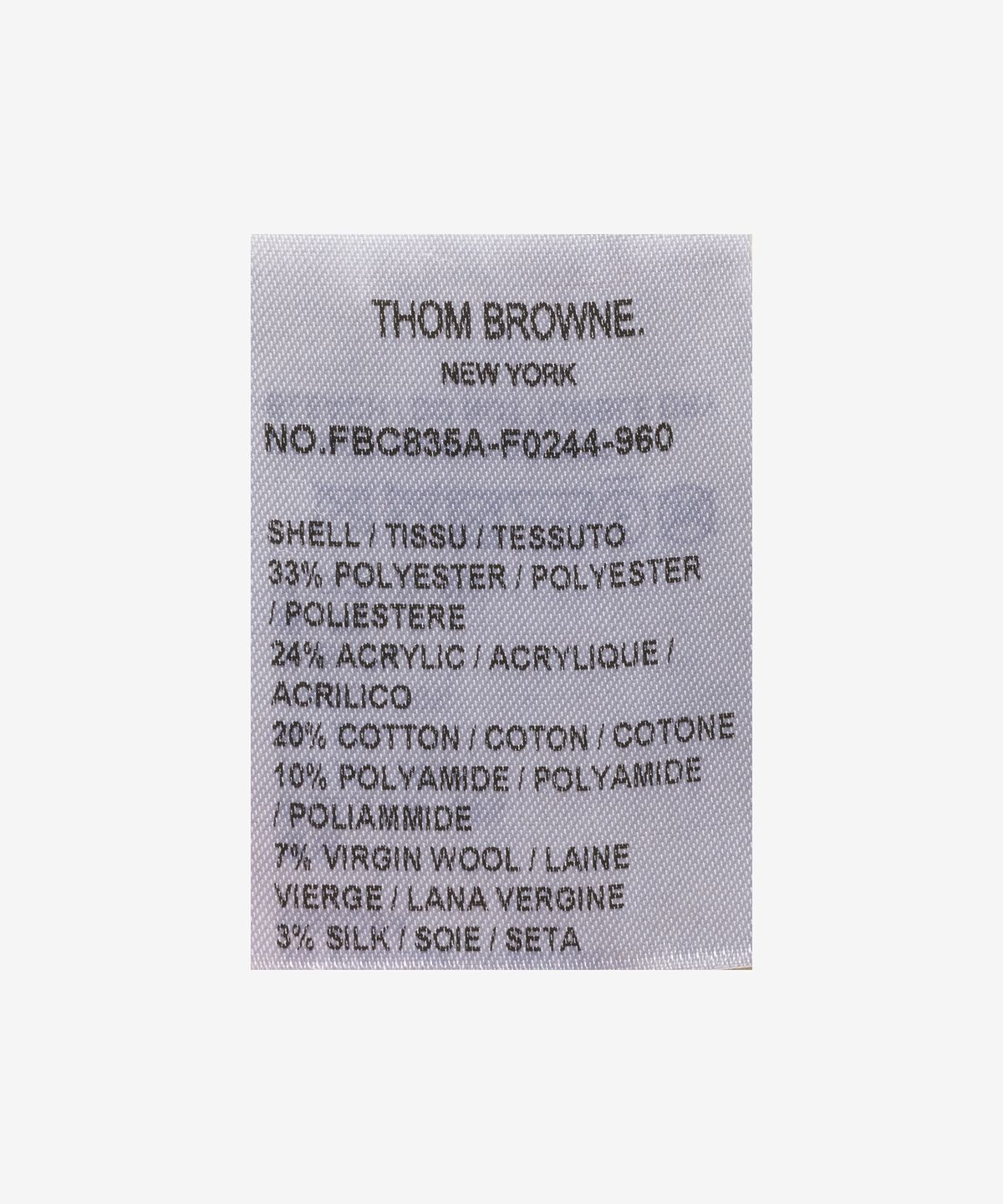 톰 브라운(THOM BROWNE) 마드라스 체크 셔닐 트위드 라운드 칼라 유틸리티 재킷 - 멀티컬러 / FBC835AF0244960