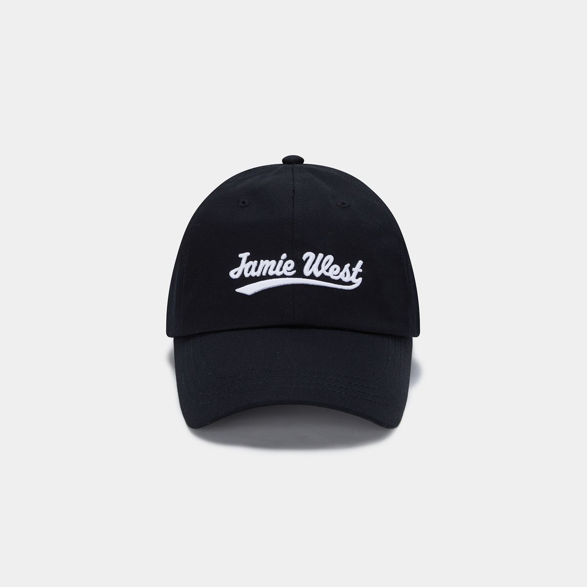 제이미웨스트(JAMIE WEST) 레트로 레터링 배색볼캡 (블랙)